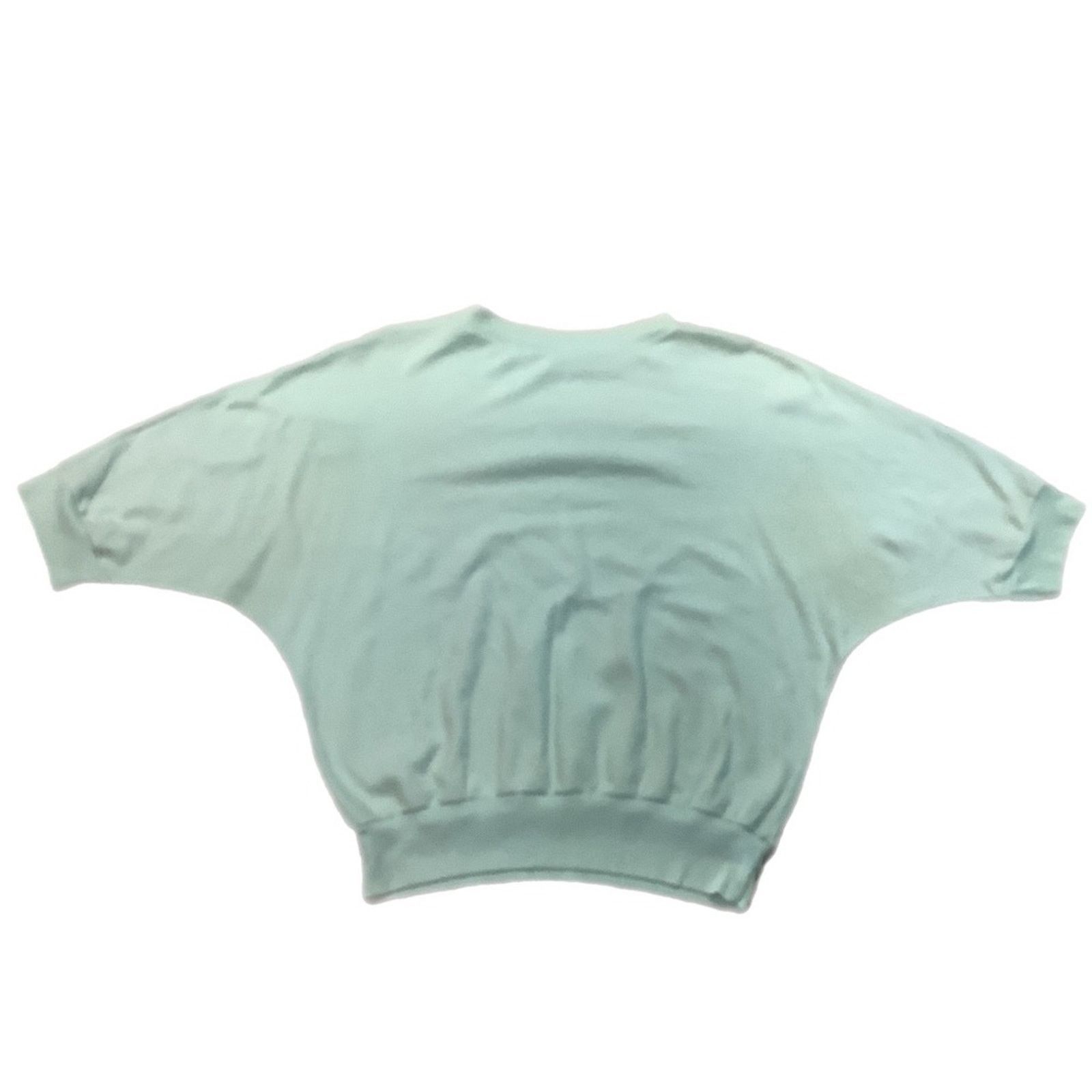 Vintage 1980'S Sweatshirt 3/4 sleeve Lightweight Crop Top Size L / US 10 / IT 46 - 2 Thumbnail