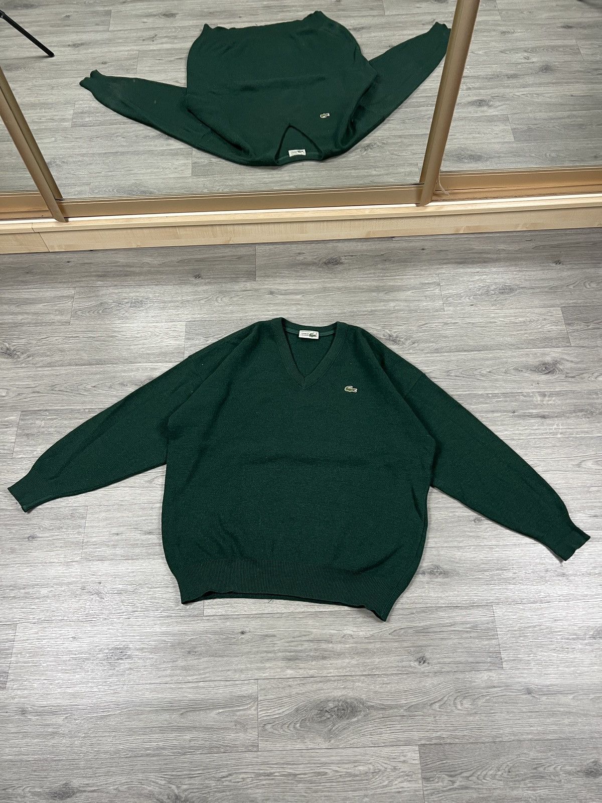 Lacoste Vintage Lacoste V-Neck Wool Sweater Men’s Size XL L Size US XL / EU 56 / 4 - 1 Thumbnail