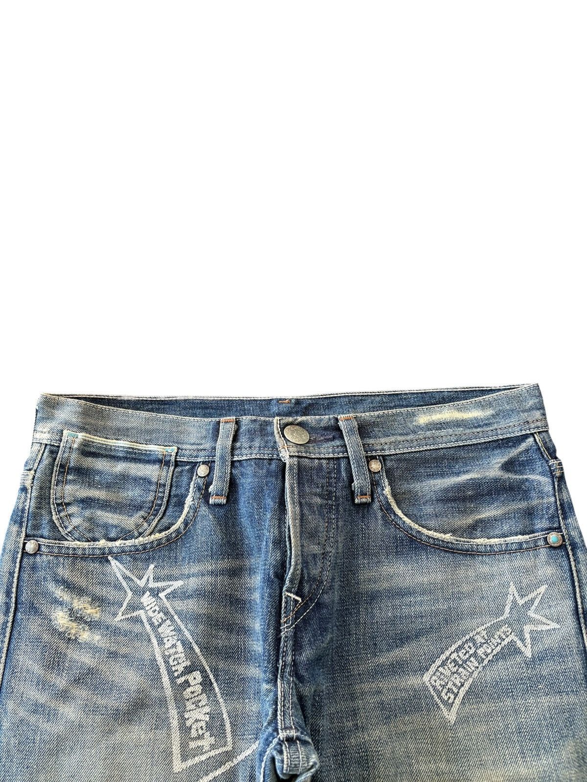 Levi's Vintage 90s Levis 805 Special Turquoise Selvedge Loose Jeans Size US 28 / EU 44 - 4 Thumbnail