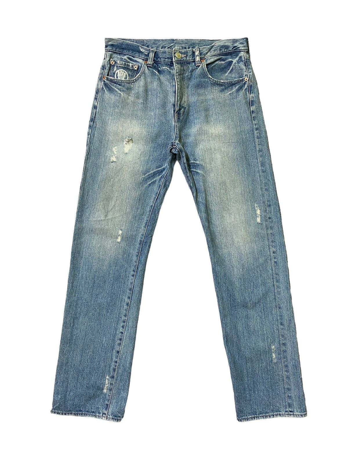 If Six Was Nine KARAKURI TAMASHI Acid Wash Design Rare Design Denim Size US 32 / EU 48 - 2 Thumbnail