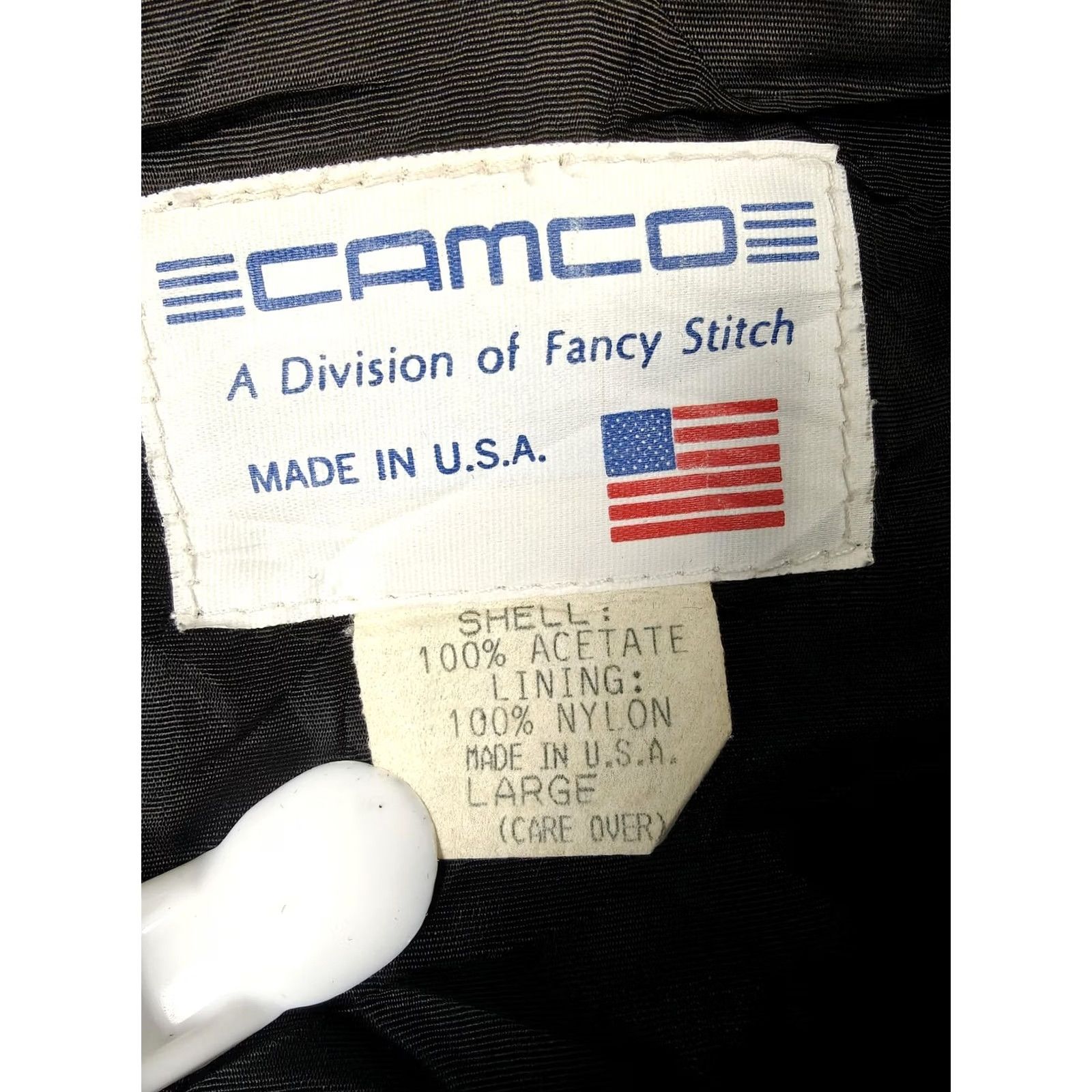 Vintage VINTAGE CAMCO Jacket Bomber Mens Large Black Satin Logo Anvil Cases Made USA Size US L / EU 52-54 / 3 - 7 Thumbnail