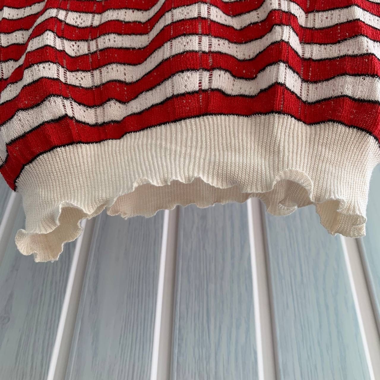 Miu Miu Miu Miu Multicolor Cashmere & Silk Knit Striped Mini Top Size S / US 4 / IT 40 - 13 Thumbnail