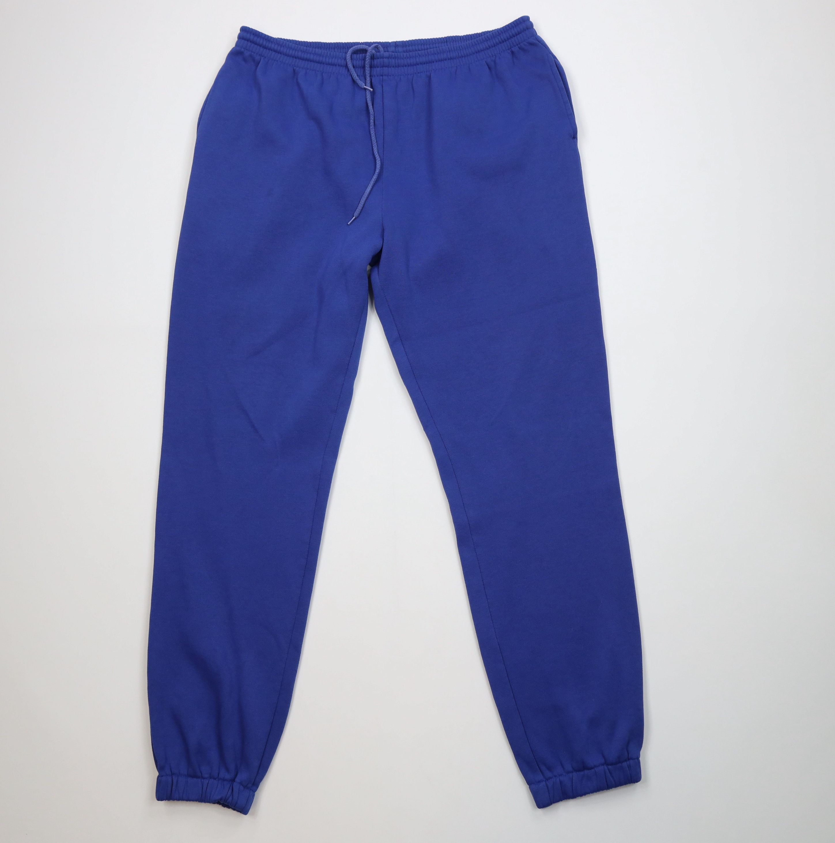 Vintage Vintage 90s Streetwear Blank Sweatpants Joggers Pants Blue Size US 36 / EU 52 - 1 Thumbnail