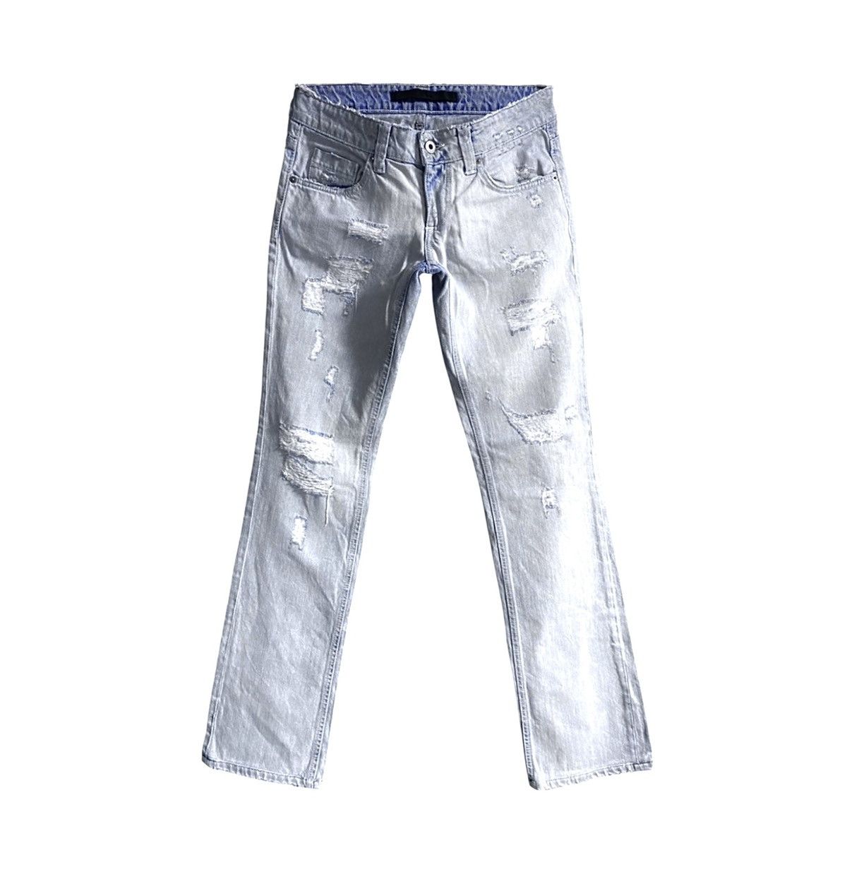 Other J’s Exte Washed Blue Distressed Torn Jeans Denim Size 27" / US 4 / IT 40 - 1 Thumbnail