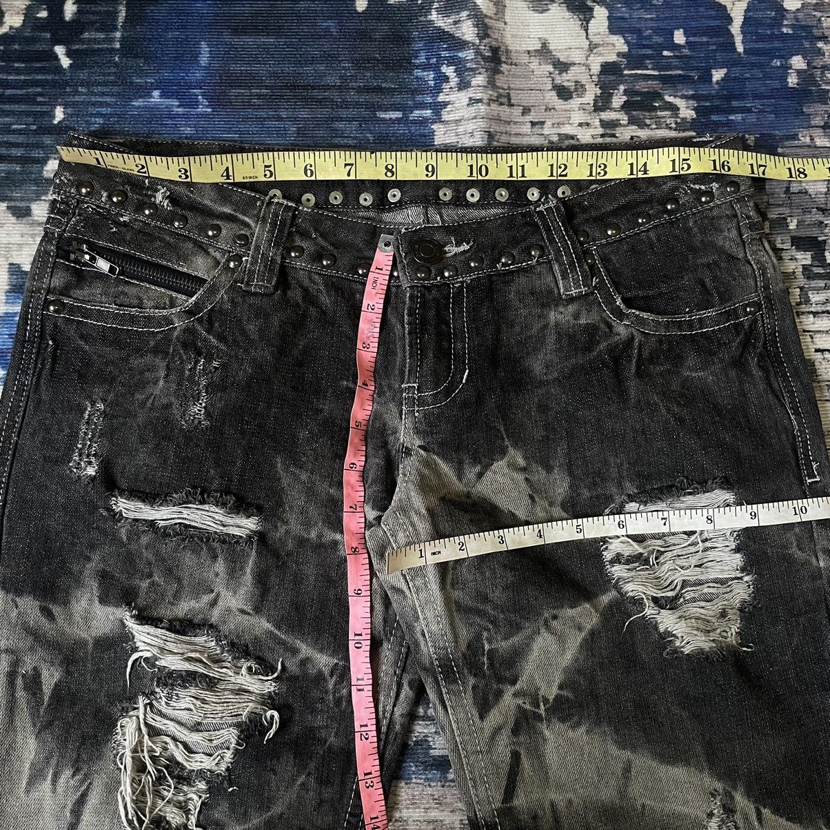 14th Addiction smoke acid wash distressed Jeans Gothic Punk Size US 33 - 12 Thumbnail