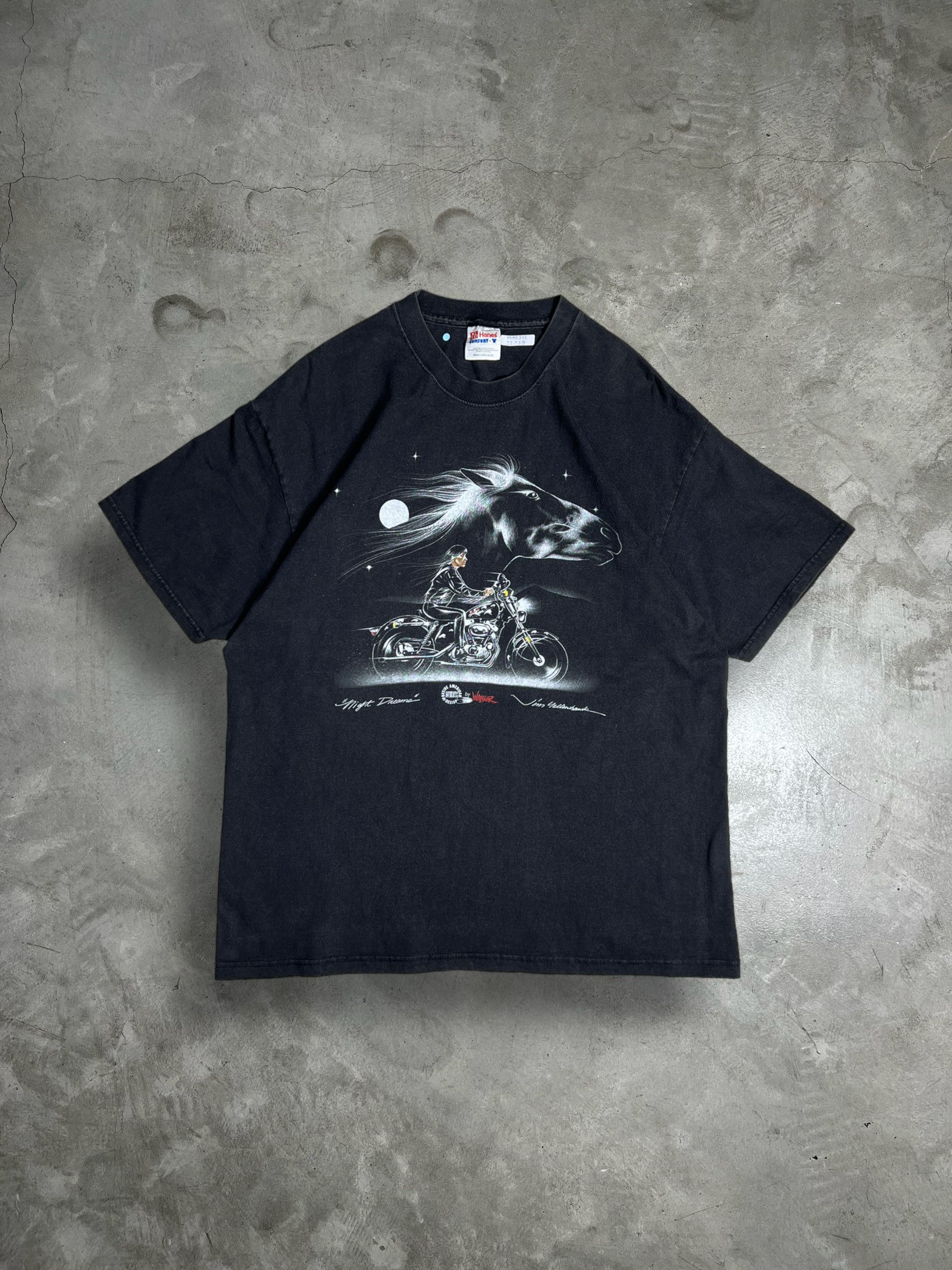 Vintage Vintage 90s Night Dream Art Graphic Tee (L) GTME312 Size US L / EU 52-54 / 3 - 1 Thumbnail