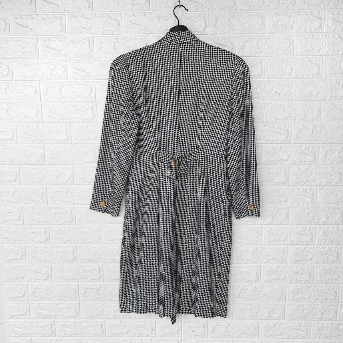 Max Mara Max Mara Checked Wool Long Coat Double Breasted Size S / US 4 / IT 40 - 5 Thumbnail