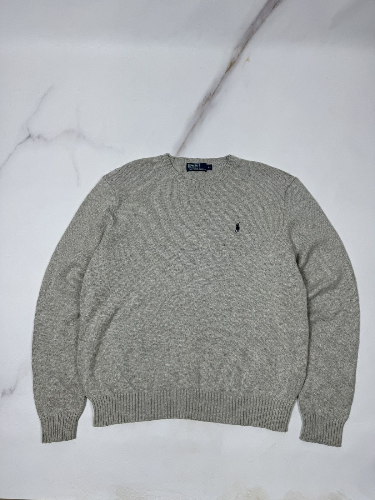 Polo Ralph Lauren Vintage Polo Ralph Lauren Gray Crewneck Knit Sweater Size US XL / EU 56 / 4 - 1 Thumbnail