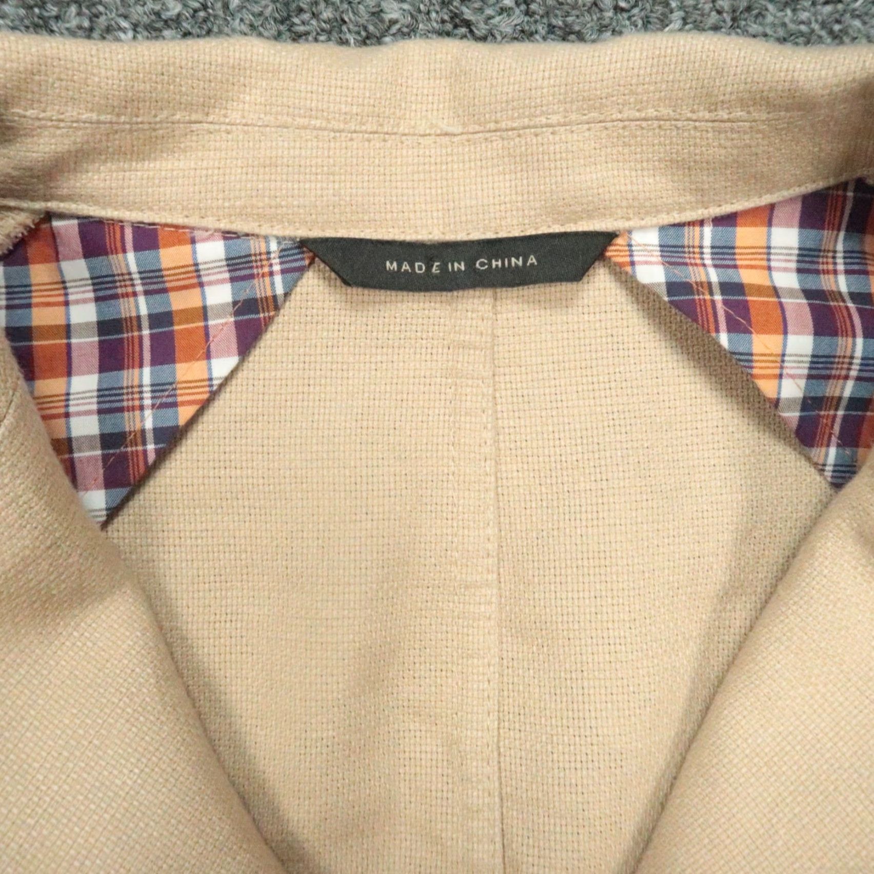 Banana Republic Banana Republic Blazer Men 40R Khaki Tan Cotton Linen Slim Fit Single-Breasted 2 Button Notch 40 in Chest Regular Vintage: No Womens Mens Girls etc Size 40R - 3 Thumbnail