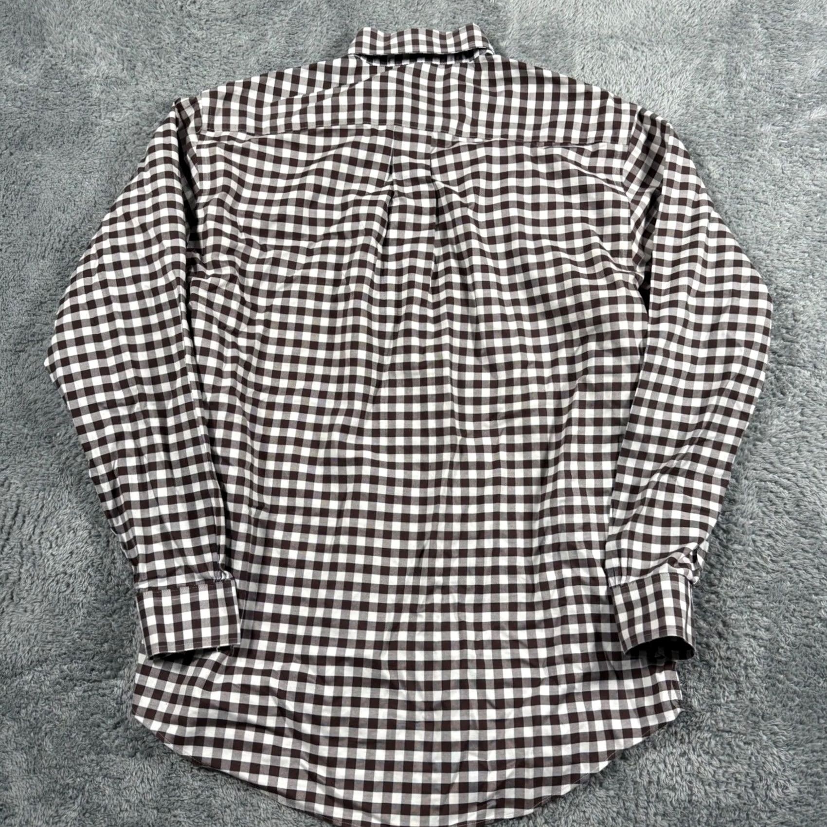 Brooks Brothers Brooks Brothers Brown Gingham Check Supima Cotton Chest Logo Button Shirt Size M Mens Size US M / EU 48-50 / 2 - 5 Thumbnail