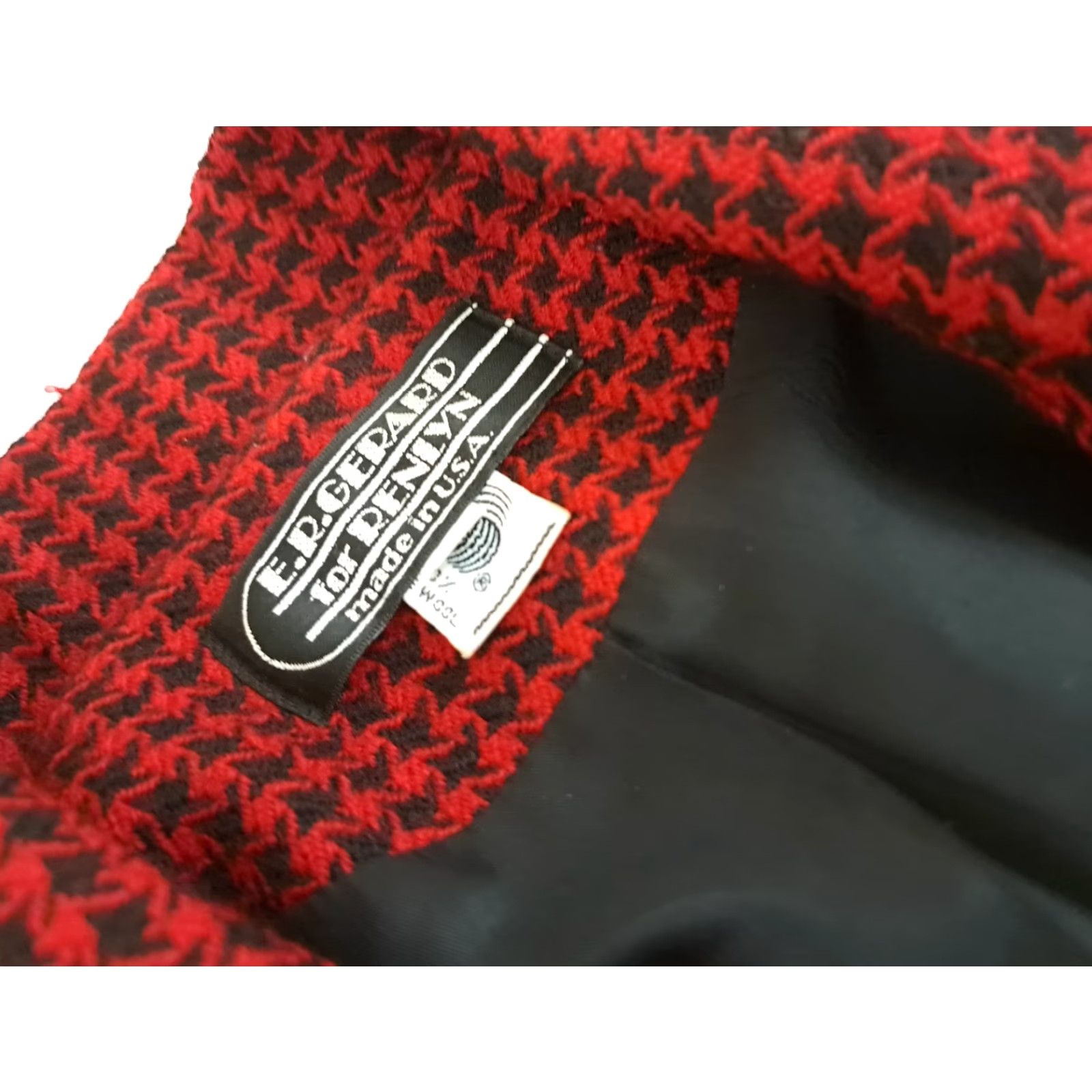 Vintage VINTAGE er gerard for renlyn Houndstooth Red Wool Button Jacket sz 10 USA Woman Woman Cardigan 80s Fall Winter Long Sleeve Buttons Size L / US 10 / IT 46 - 2 Thumbnail