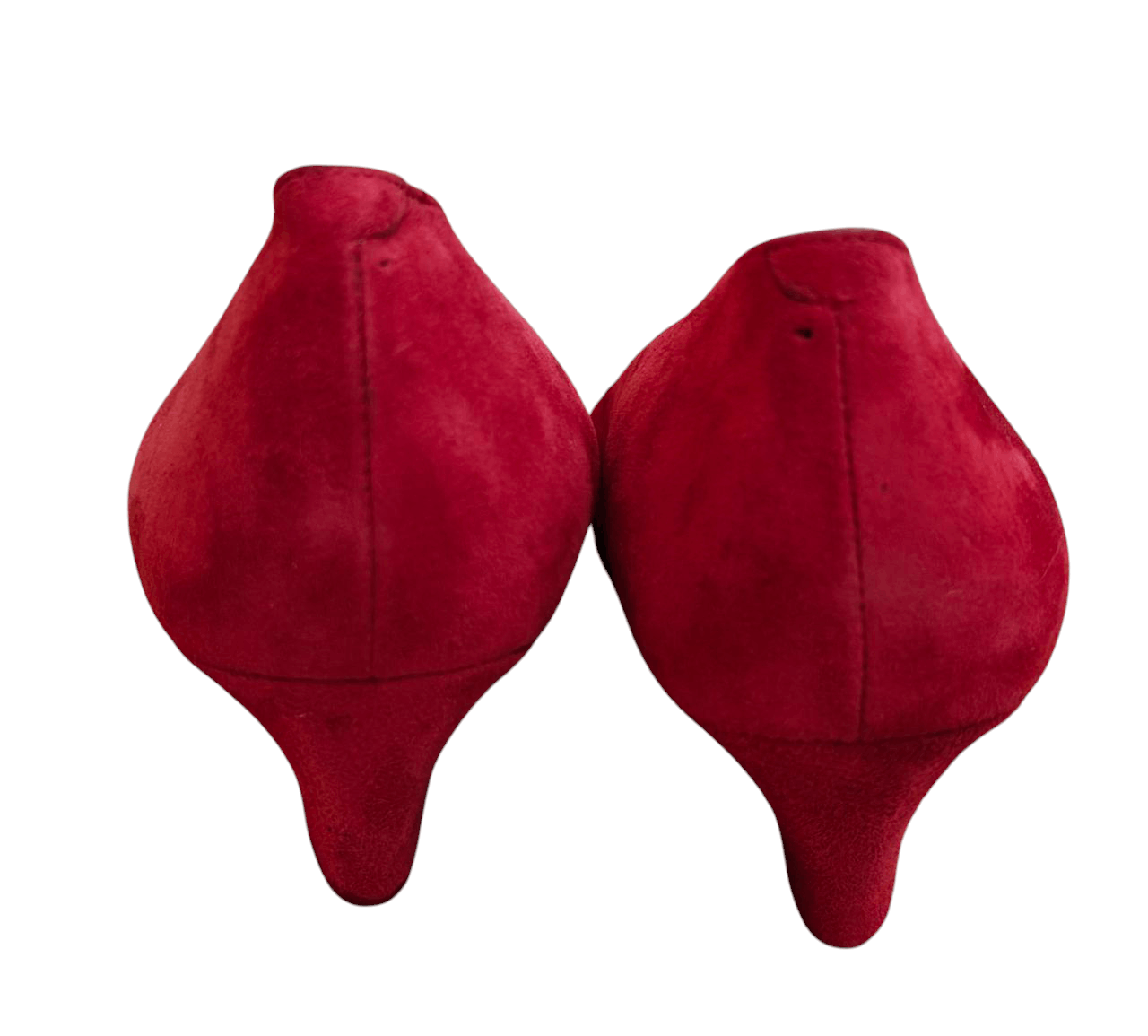 Yves Saint Laurent YSL Red Suede Leather Heels Size US 7 / IT 37 - 9 Thumbnail