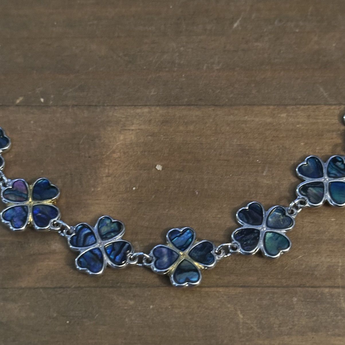 Vintage Vintage silver tone abalone clover necklace Size ONE SIZE - 3 Thumbnail