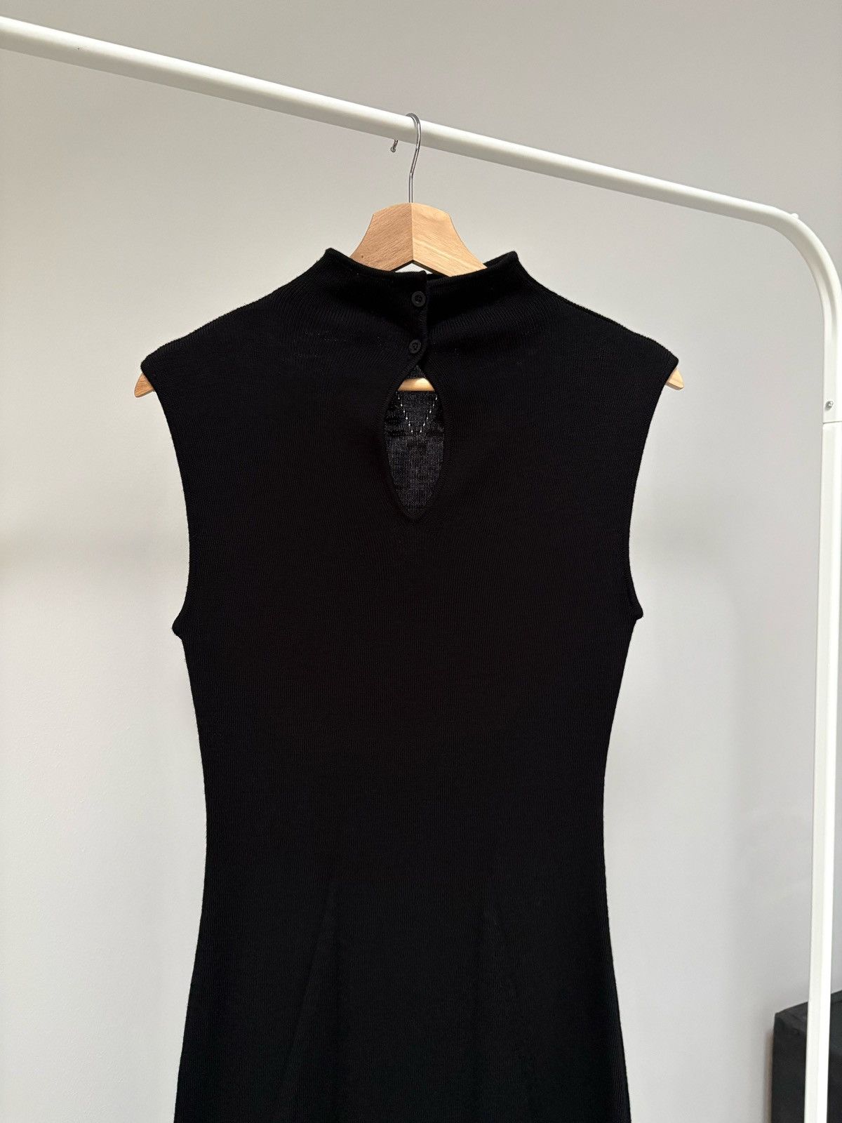 Gianfranco Ferre Gianfranco Ferre GFF Black Knit Midi Dress Merino Wool Siz M Size M / US 6-8 / IT 42-44 - 10 Thumbnail