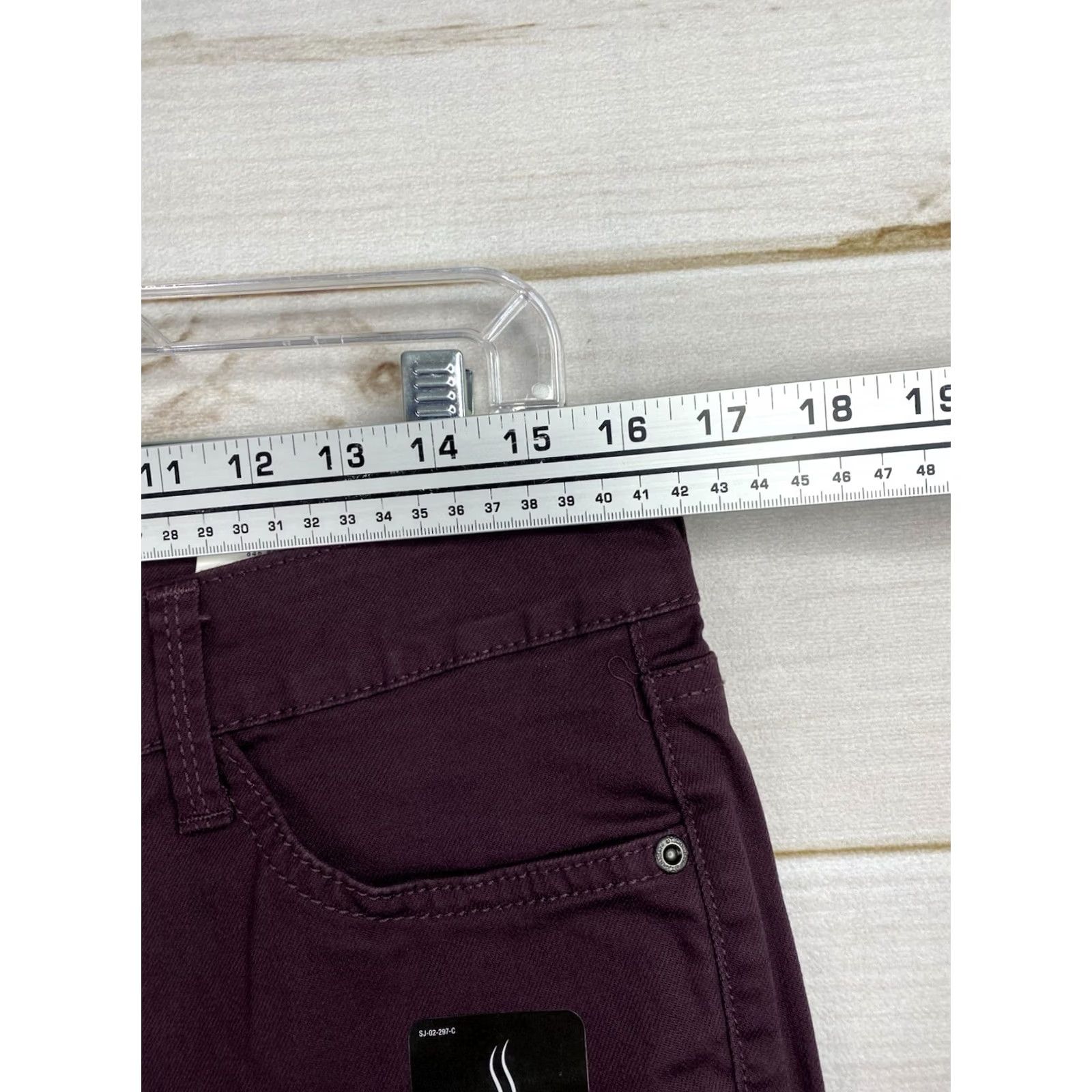 Vintage St Johns Bay Jeans Womens 12 Tall Skinny Mid Rise Purple NWT Secretly Slender 90s Vintage Womens Jeans Size 24" / US 00 / IT 34 - 4 Thumbnail