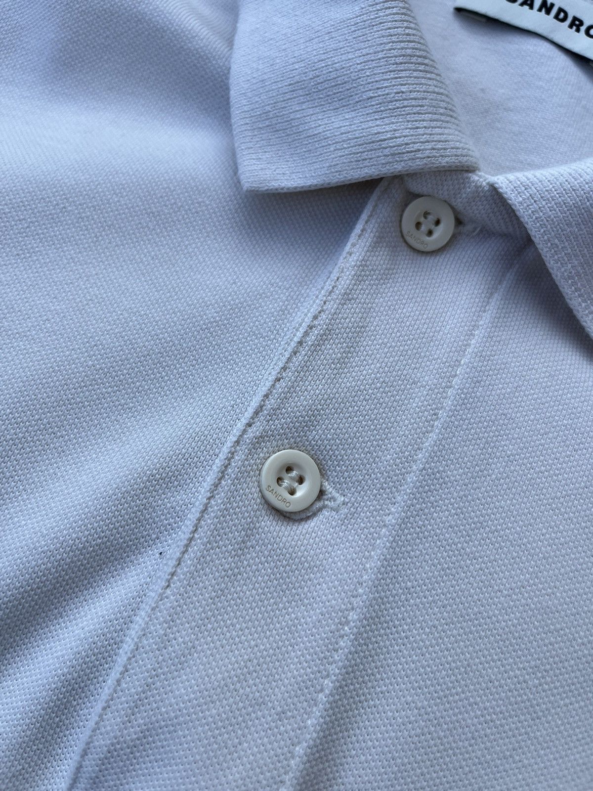Designer × Sandro Sandro Paris cross chest logo flower aesthetic polo tee Size US M / EU 48-50 / 2 - 12 Thumbnail