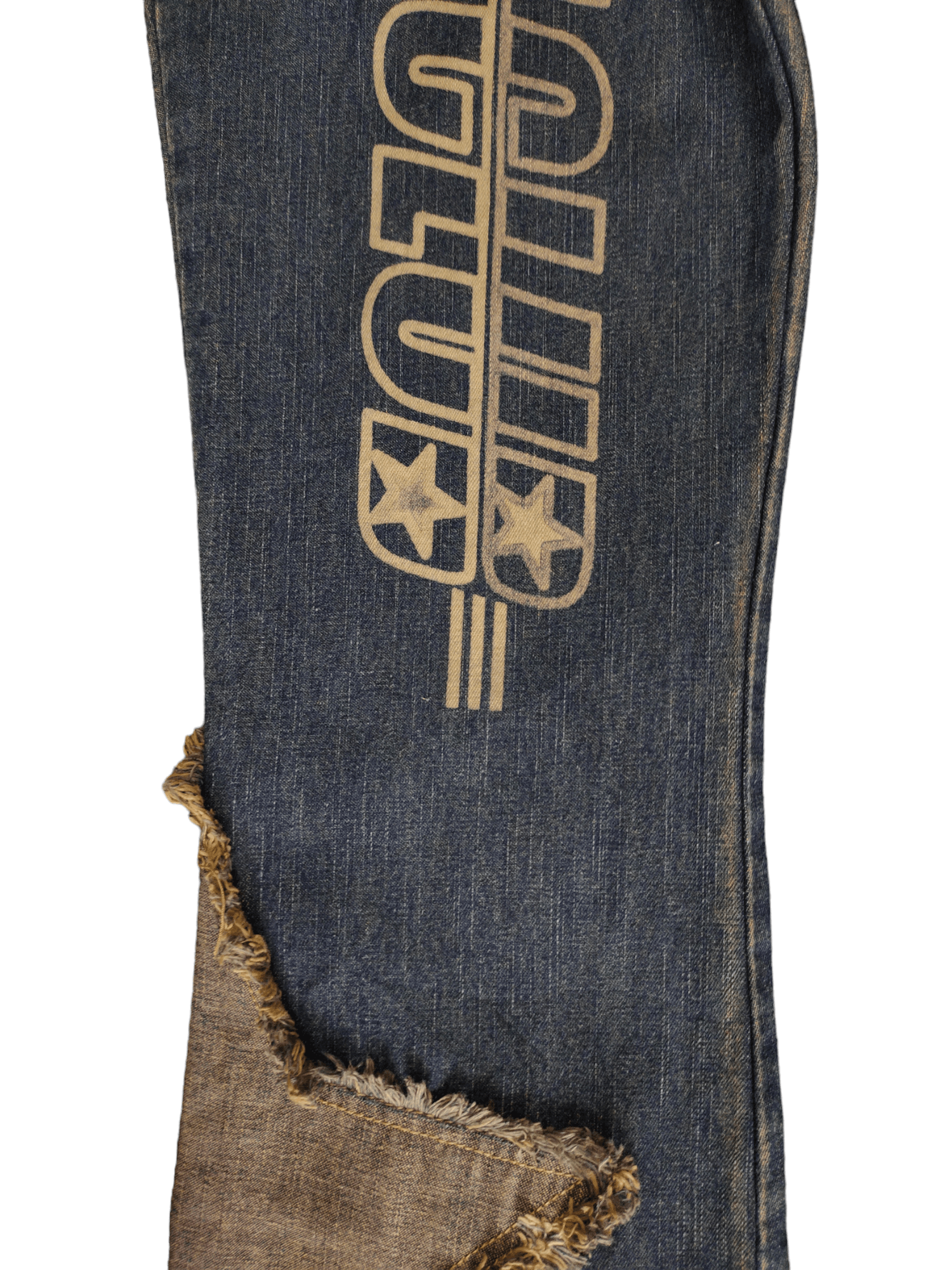 Hysteric Glamour × Undercover Flare Jeans Penthouse Club Stars Patches Denim Boot Cut Y2k Size US 26 / EU 42 - 7 Thumbnail