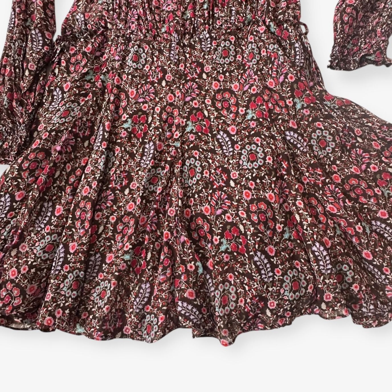 Isabel Marant Etoile Isabel Marant Étoile Noanne Floral Mini Dress Brown FR 34 NW Size XS / US 0-2 / IT 36-38 - 11 Thumbnail