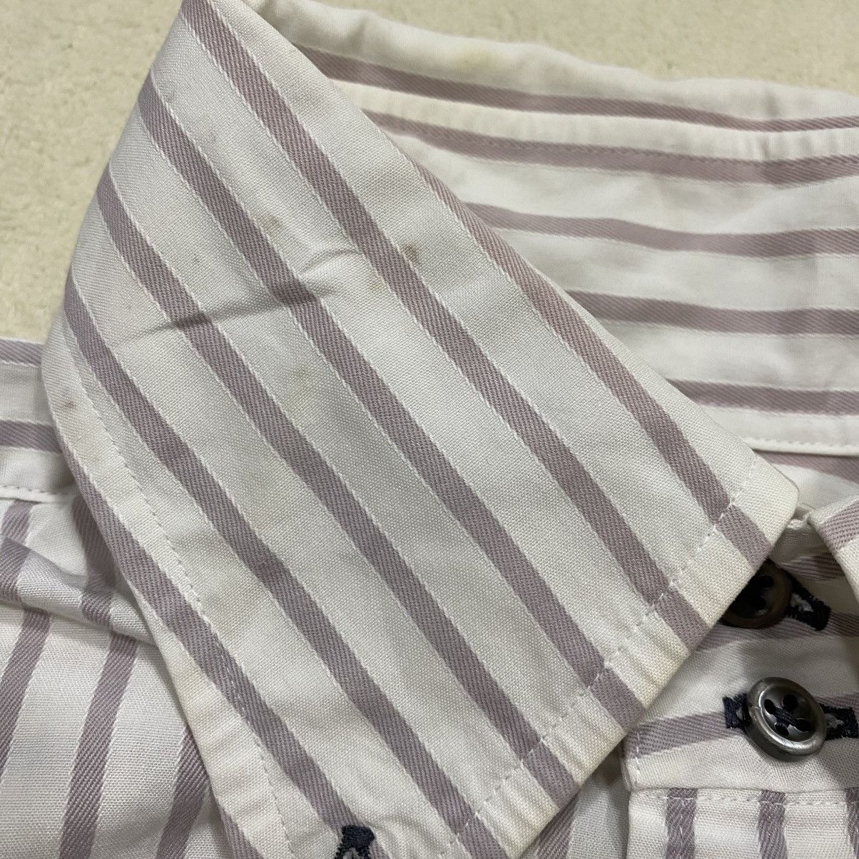 Burberry × Designer BURBERRY Black Label Vertical Striped Long Sleeve Shirt Size US M / EU 48-50 / 2 - 9 Thumbnail