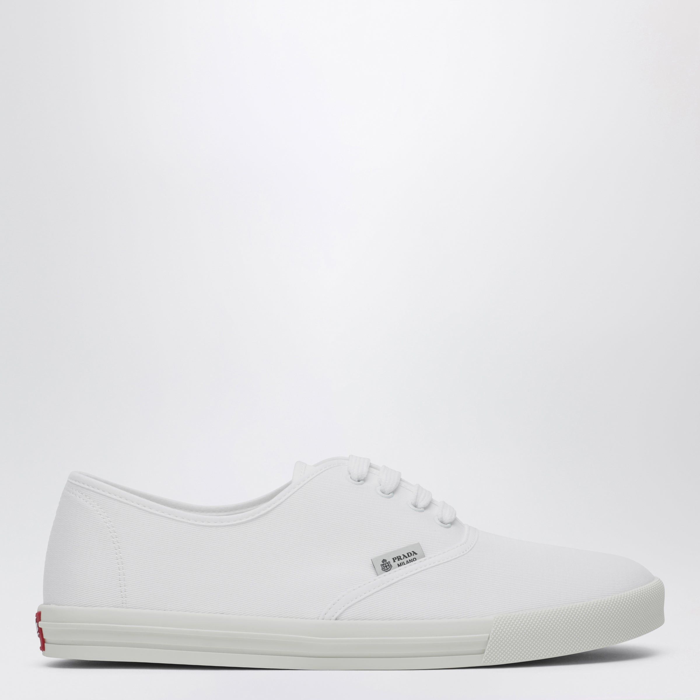 Prada Prada White Drill Fabric Sneakers Size US 9 / EU 42 - 1 Thumbnail