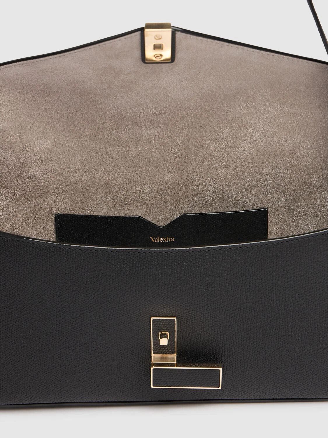 Valextra VALEXTRA Iside Black Leather Shoulder Bag New Auth Size ONE SIZE - 4 Thumbnail