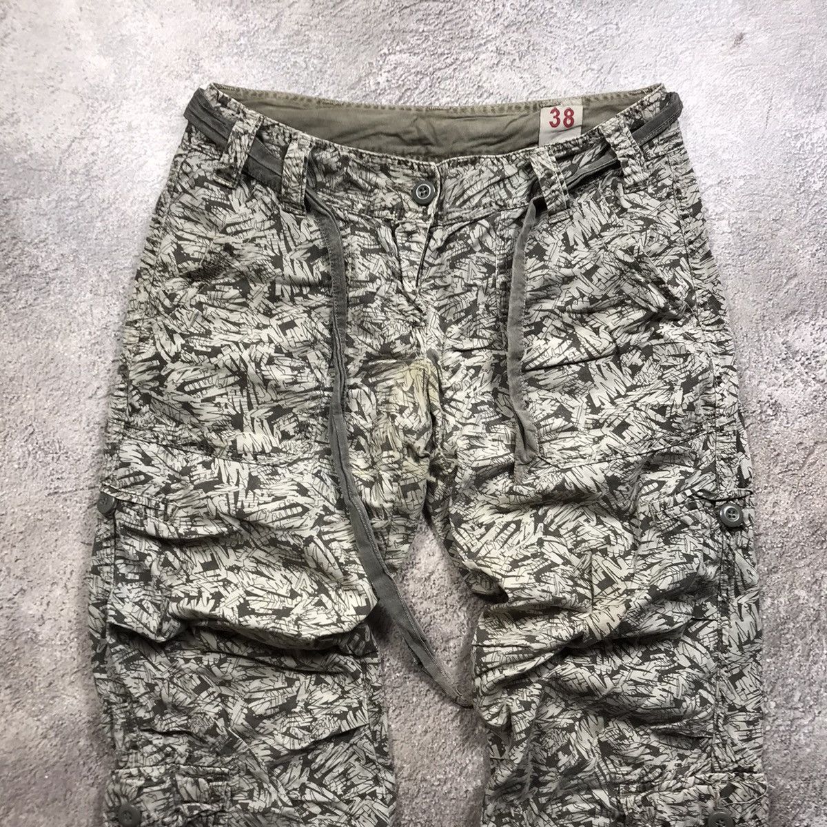Vintage Y2K Baggy Distressed Cargo Pants Techwear Tactical Logo 28 Size 28" / US 6 / IT 42 - 5 Thumbnail