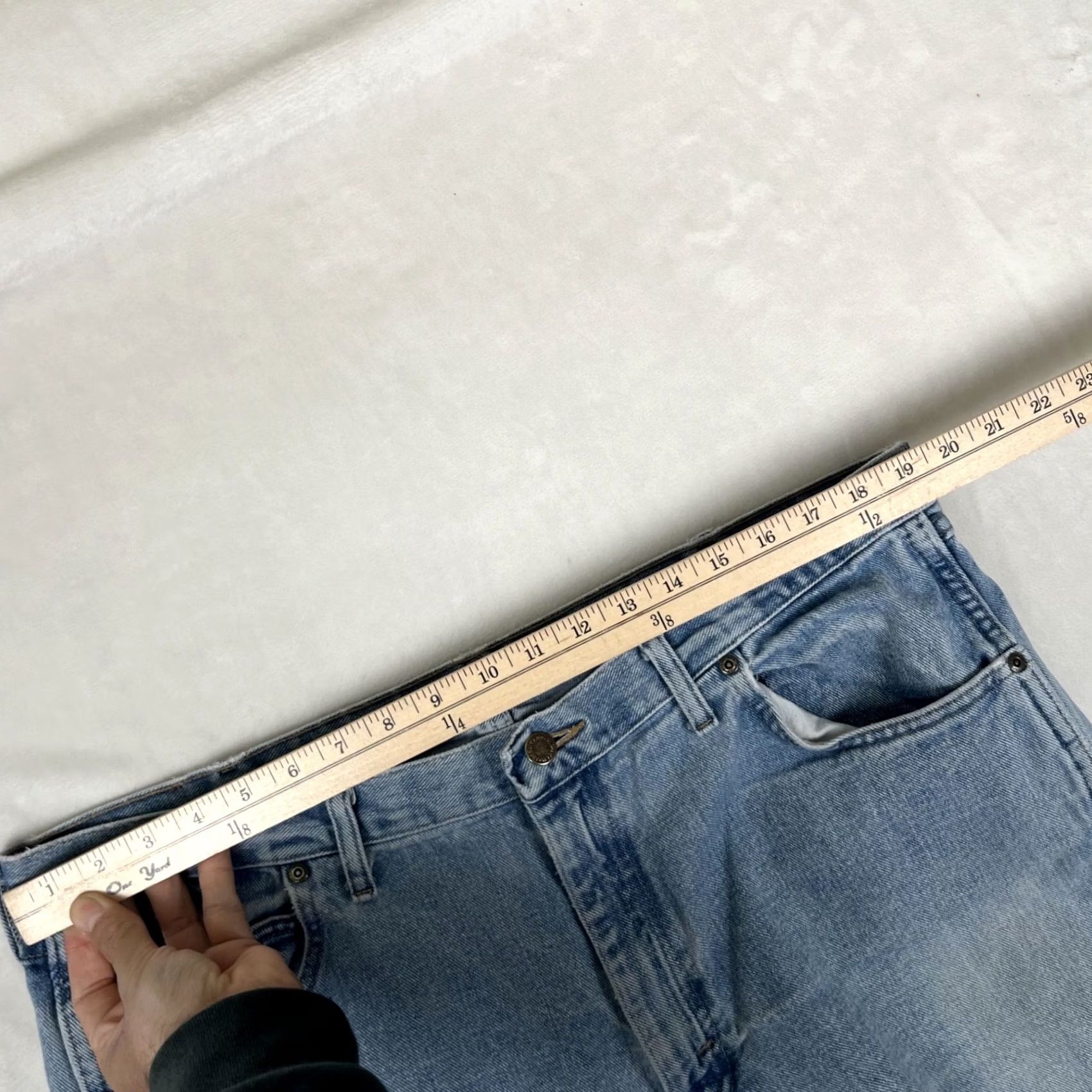 Wrangler VINTAGE Wrangler Cowboy Cut Jeans Blue Denim 38x32 Regular Light Wash 5-Pocket Mens Jeans Cowboy 90s Space Size US 38 / EU 54 - 6 Thumbnail
