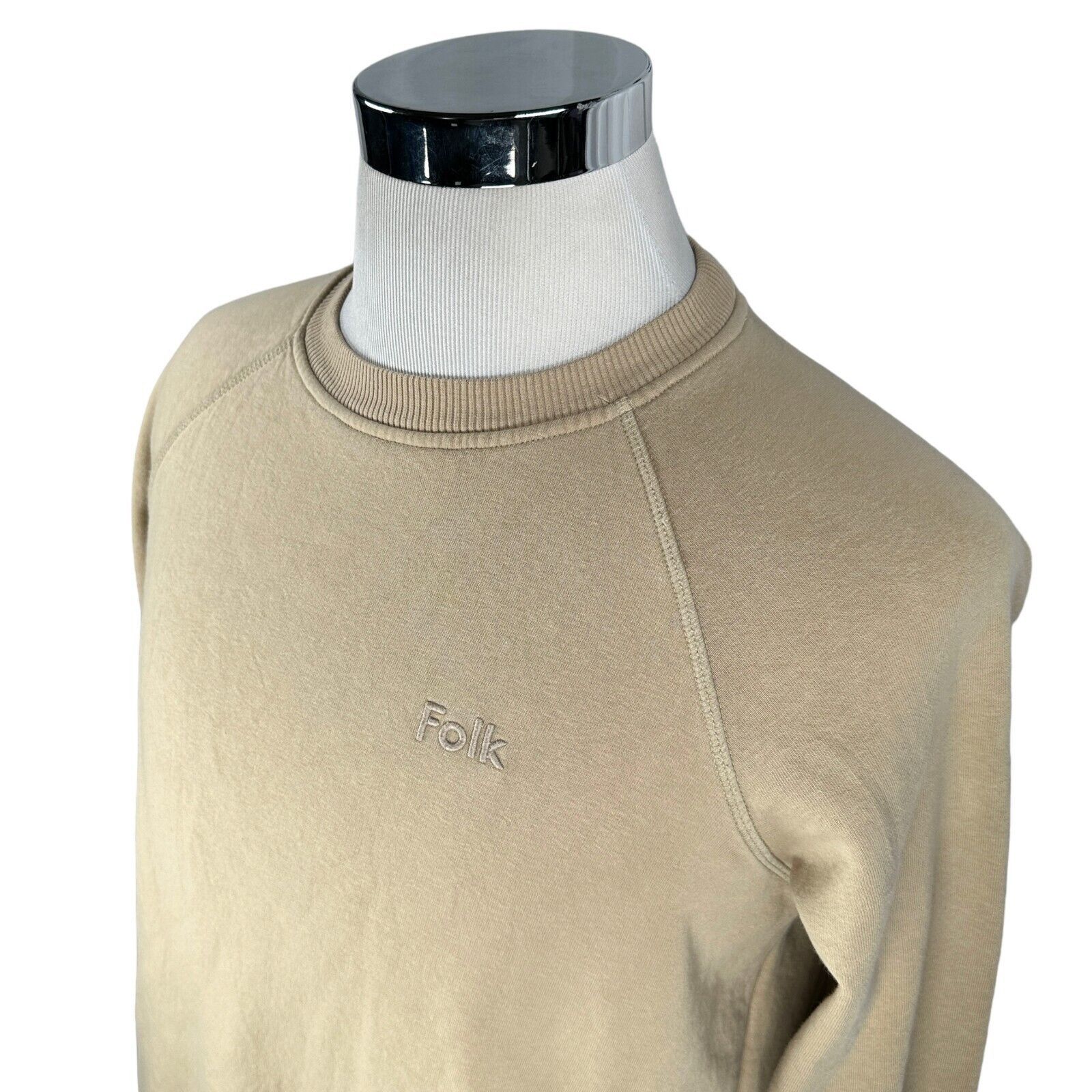 Folk Folk Sweatshirt 3 Medium Beige Tan Fleece Lined Pullover Size US M / EU 48-50 / 2 - 4 Thumbnail