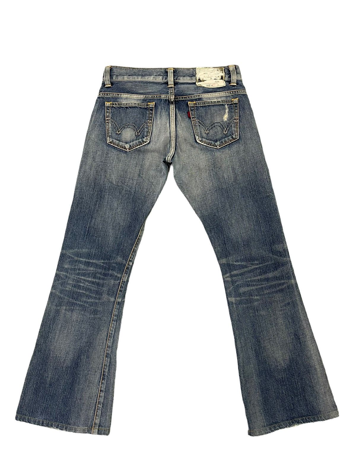 Edwin Flare Jeans Edwin Japan Distress Low Rise Boot Cut 6🟦3 Size US 29 - 11 Thumbnail