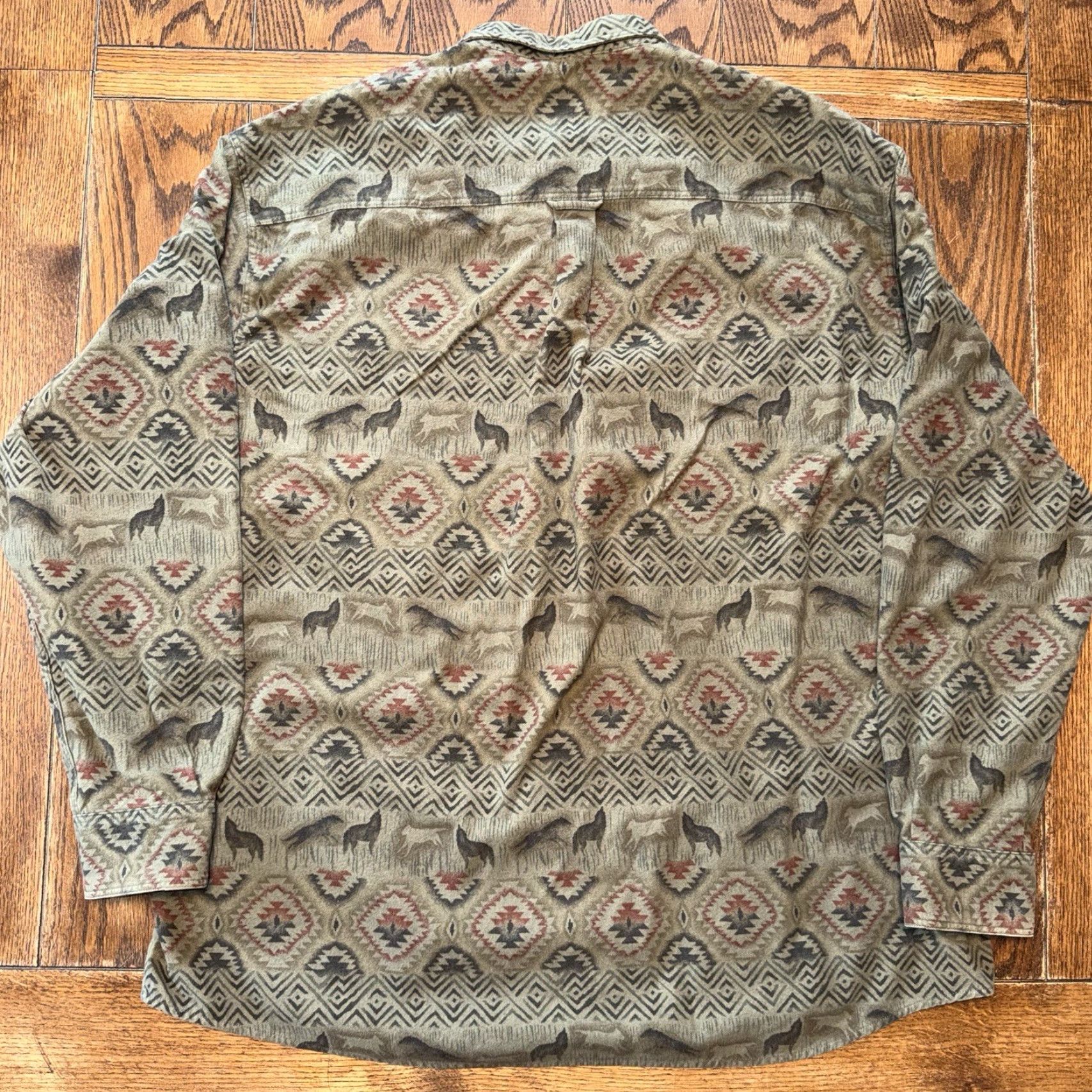 Vintage Cabela's Chamois Shirt Mens 2XL Tall Flannel Southwestern Geometric Button-Up Size US XXL / EU 58 / 5 - 4 Thumbnail