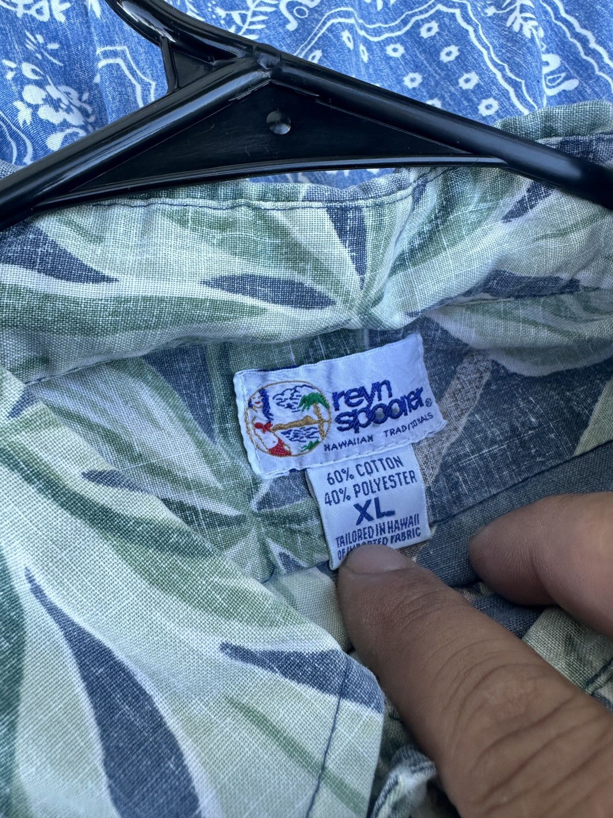 Reyn Spooner Reyn Spooner Hawaiian Floral 3/4 Button Blue/Green Men's XL Size US XL / EU 56 / 4 - 4 Thumbnail