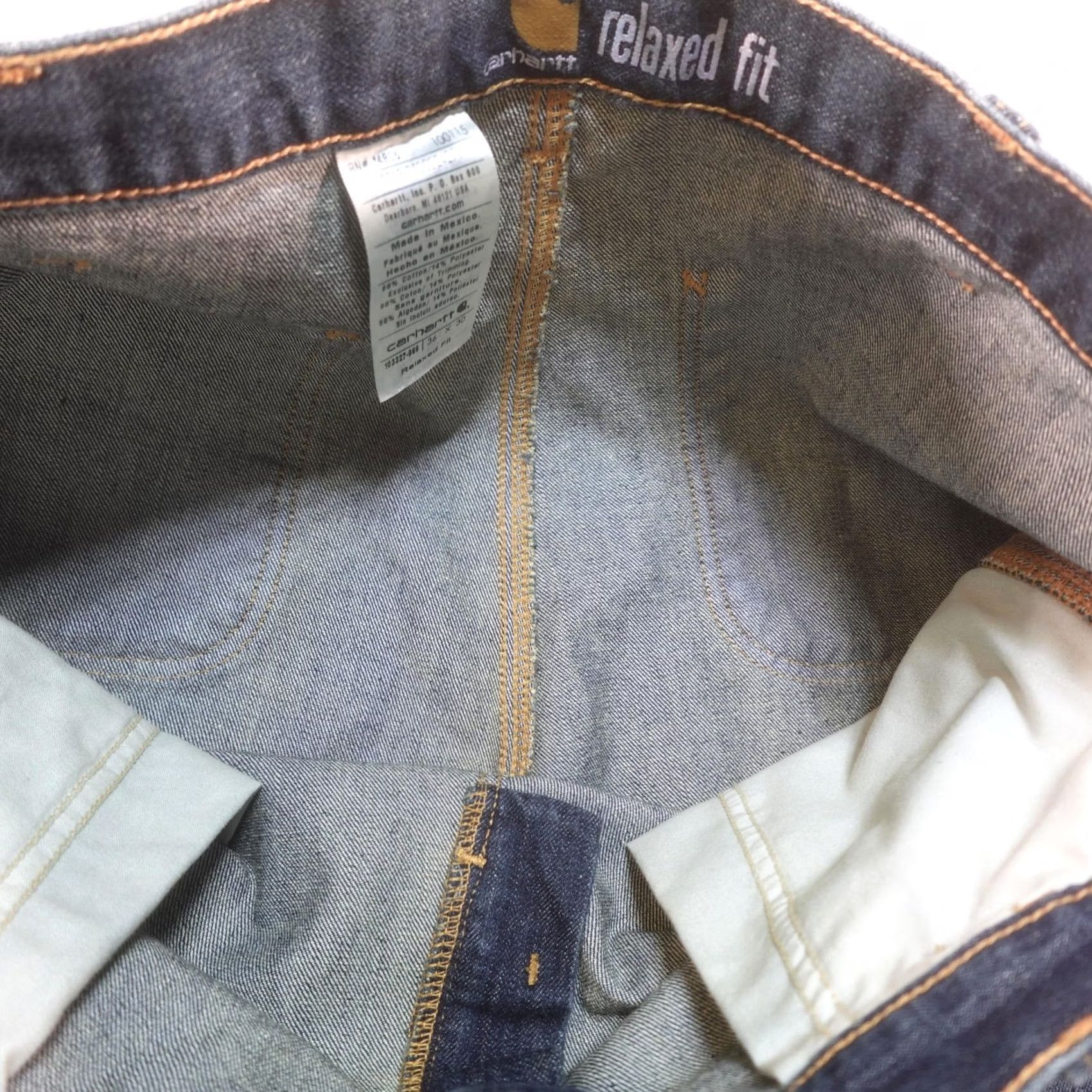 Carhartt Carhartt Jeans Mens 36x30 Relaxed Fit Straight Denim Workwear Chore Blue Casual Pants Size US 36 / EU 52 - 6 Thumbnail