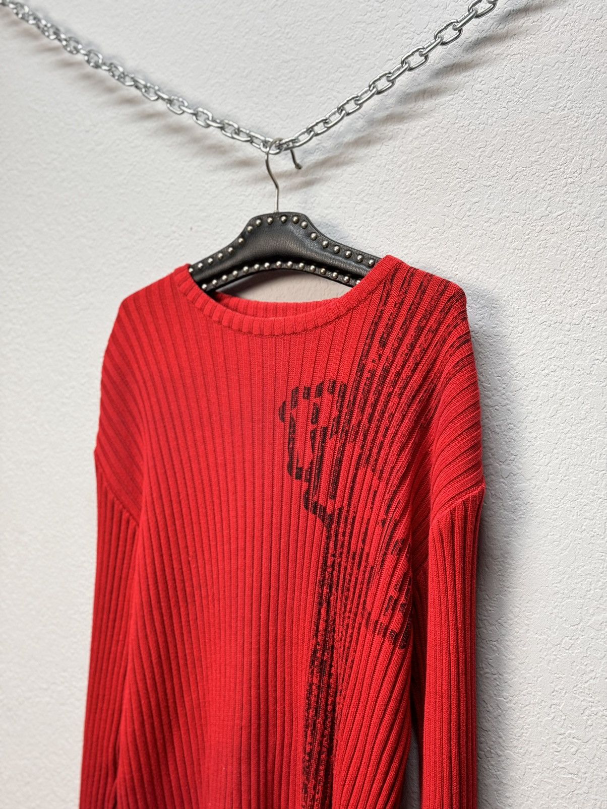 Japanese Brand Vintage Y2K Distressed Striped Sweater Faded knit Y2K Effect Size US M / EU 48-50 / 2 - 6 Thumbnail