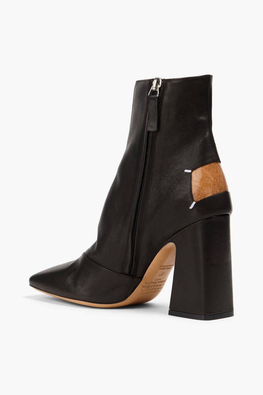 Maison Margiela o1mle0426 Shiny Leather Ankle Boots in Black Size US 6.5 / IT 36.5 - 3 Thumbnail