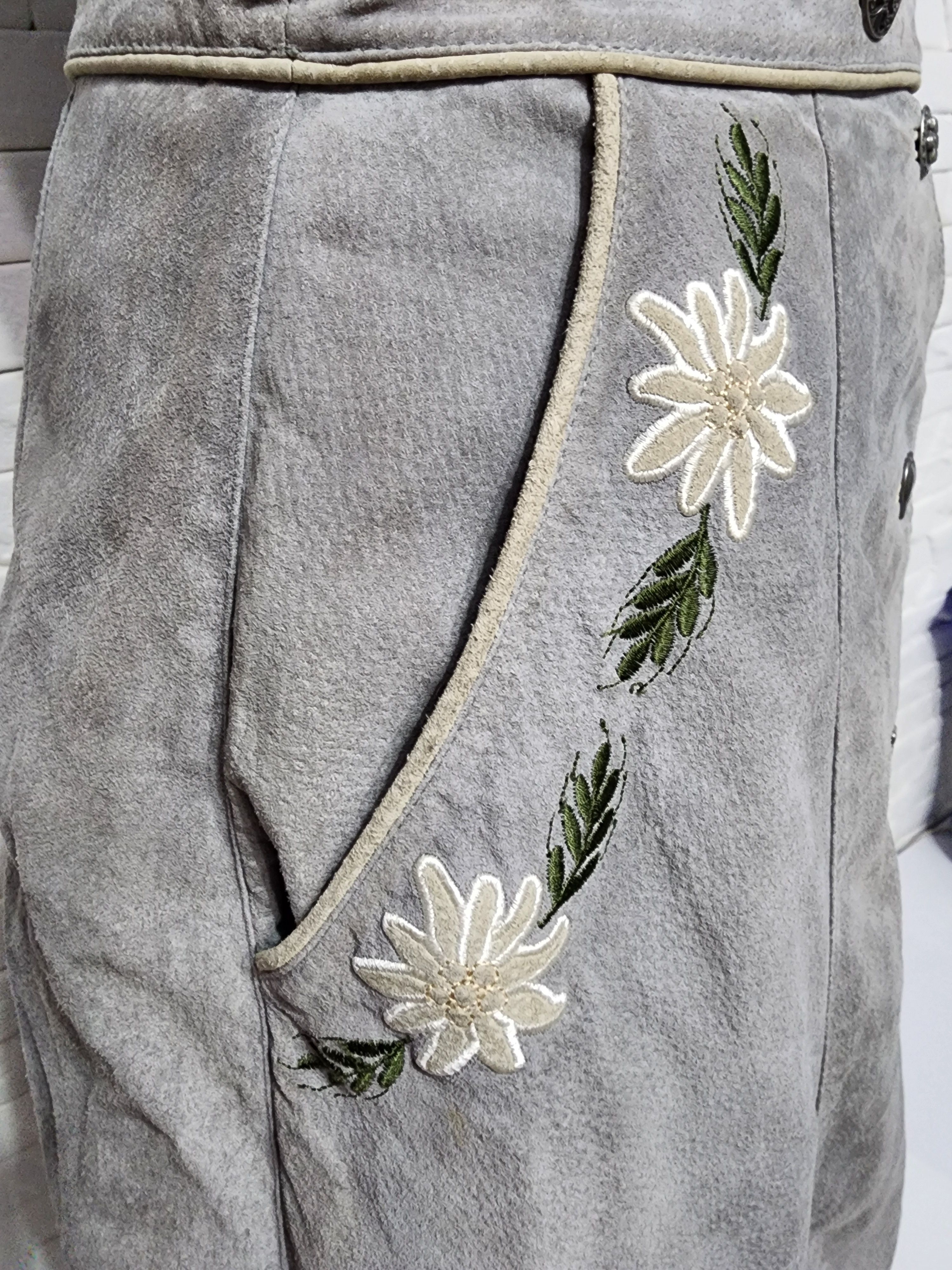 Other Maxi gray skirt made of genuine leather with buttons. Size 30" / US 8 / IT 44 - 3 Thumbnail