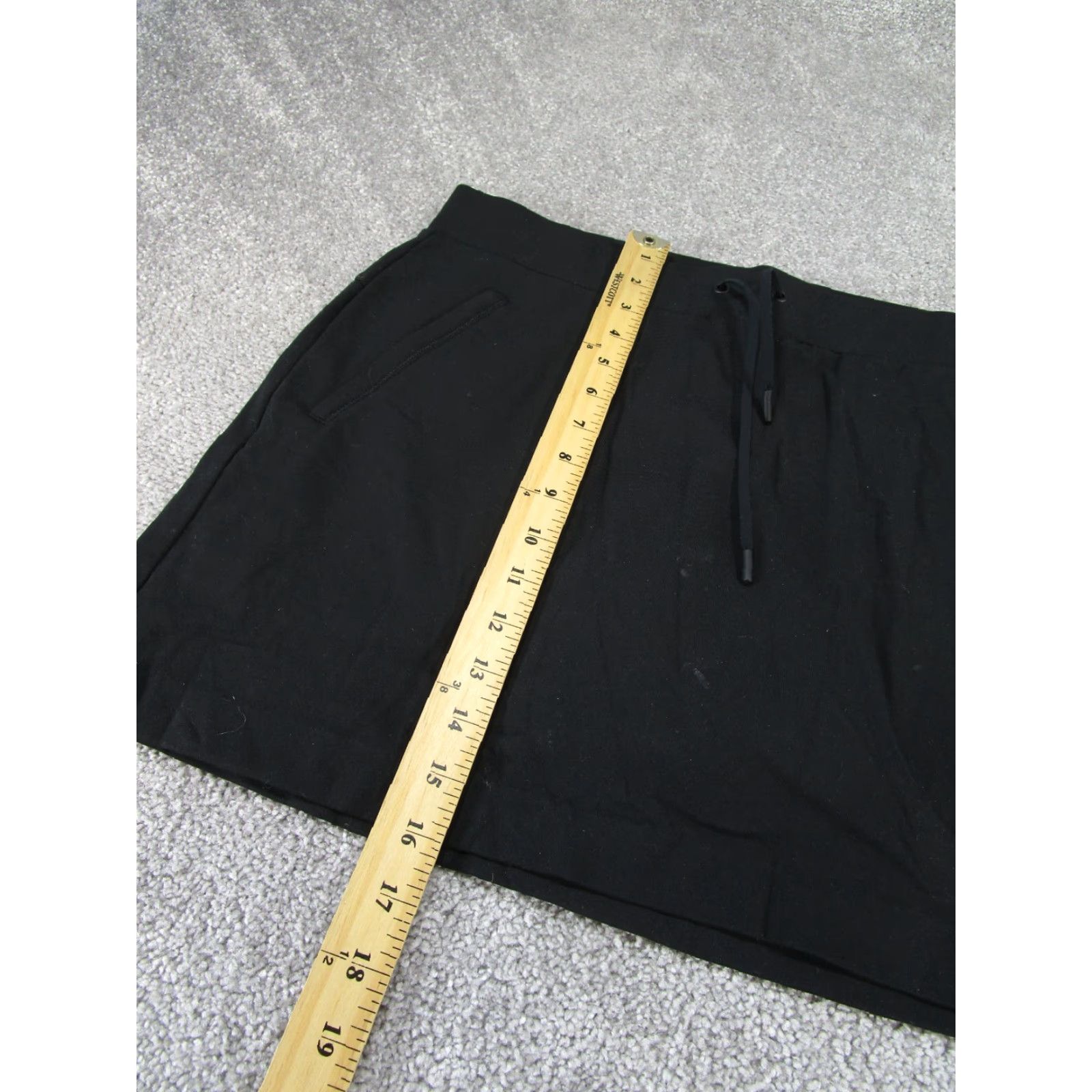 Athleta VINTAGE Athleta Womens Skort Activewear Athletic Outdoor Sports 90s Black Drawstring Short Size ONE SIZE - 4 Thumbnail