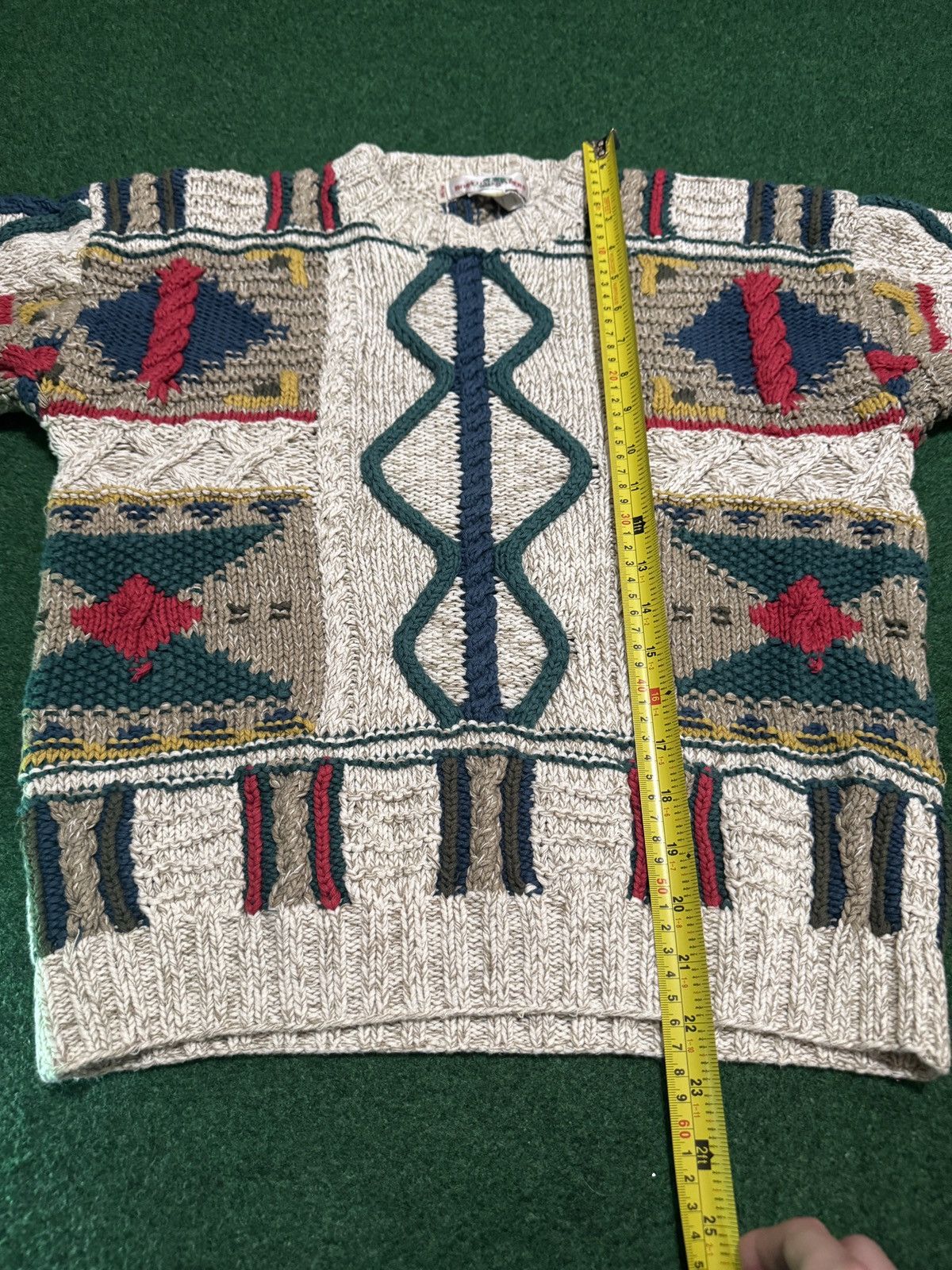 Cotton Traders Boston Traders 3D Knit Chunky Coogi Style S/M 19x22 Sweater Size S / US 4 / IT 40 - 5 Thumbnail