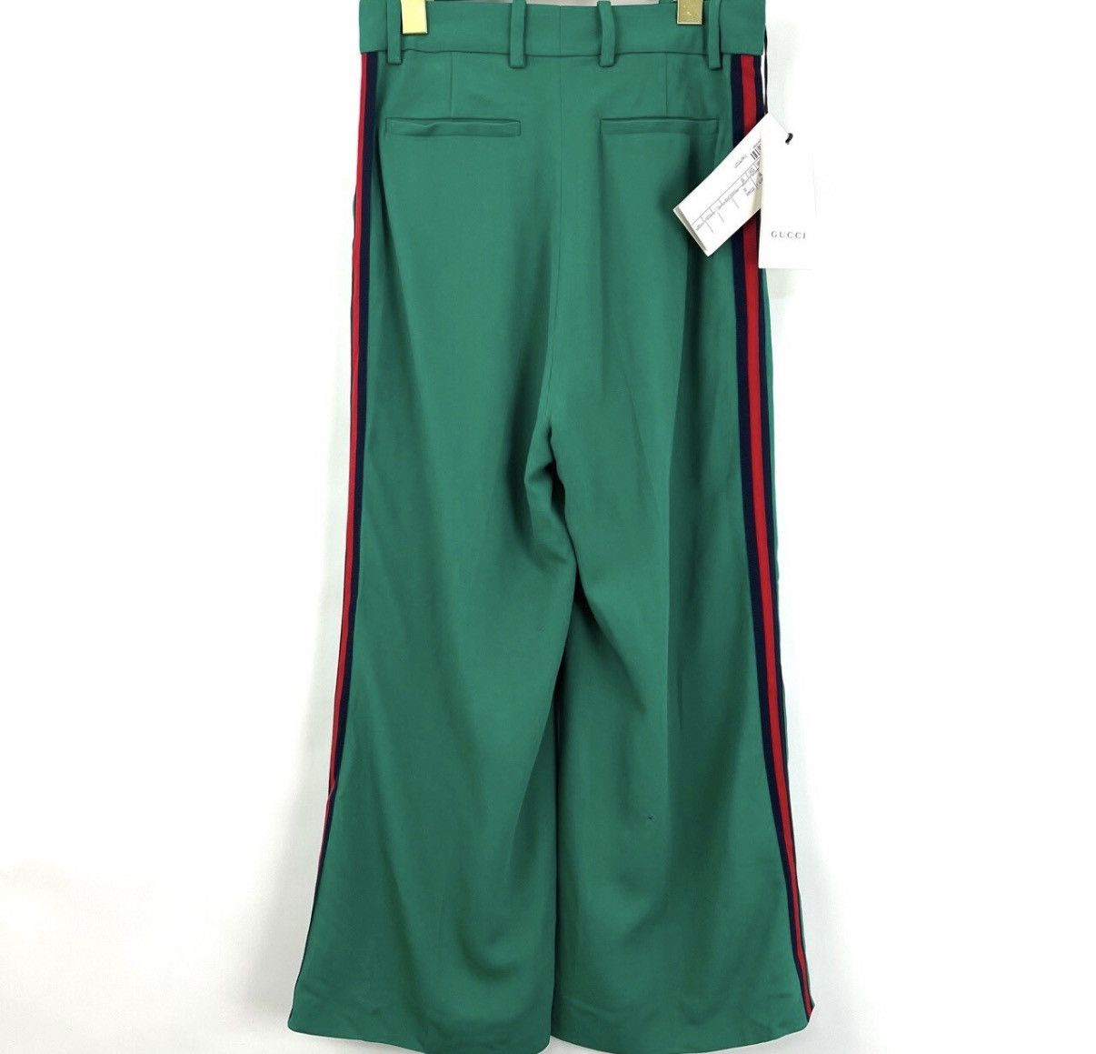 Gucci Gucci/Side Red & Green Stripe Wide-Leg Suit Pants K12 Size 26" / US 2 / IT 38 - 2 Thumbnail