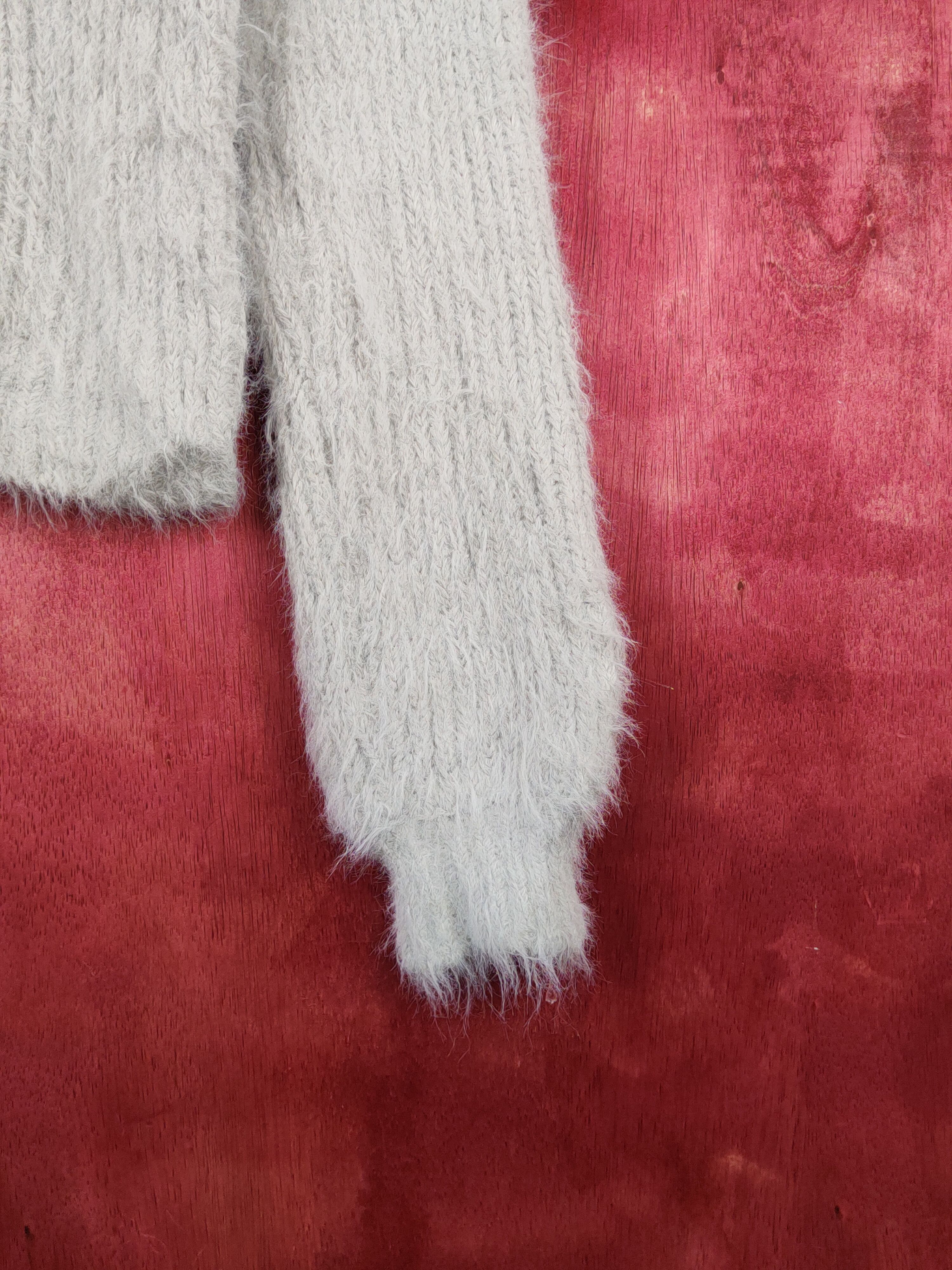 Japanese Brand × Vintage Japanese Brand Gray Shag Shaggy Fur Mohair Knitwear #S1898 Size M / US 6-8 / IT 42-44 - 6 Thumbnail
