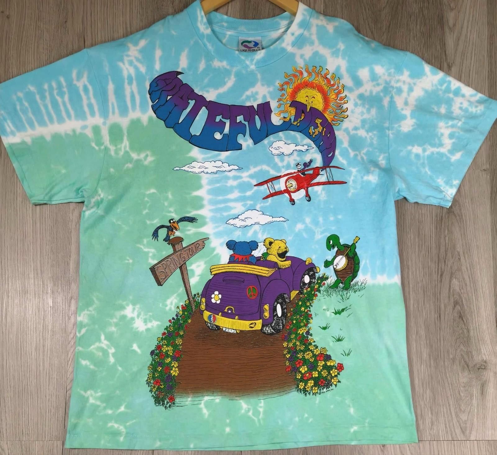 Liquid Blue Vtg 1992 Grateful Dead Spring Tour Liquid Blue Tie Dye XL Size US XL / EU 56 / 4 - 1 Thumbnail