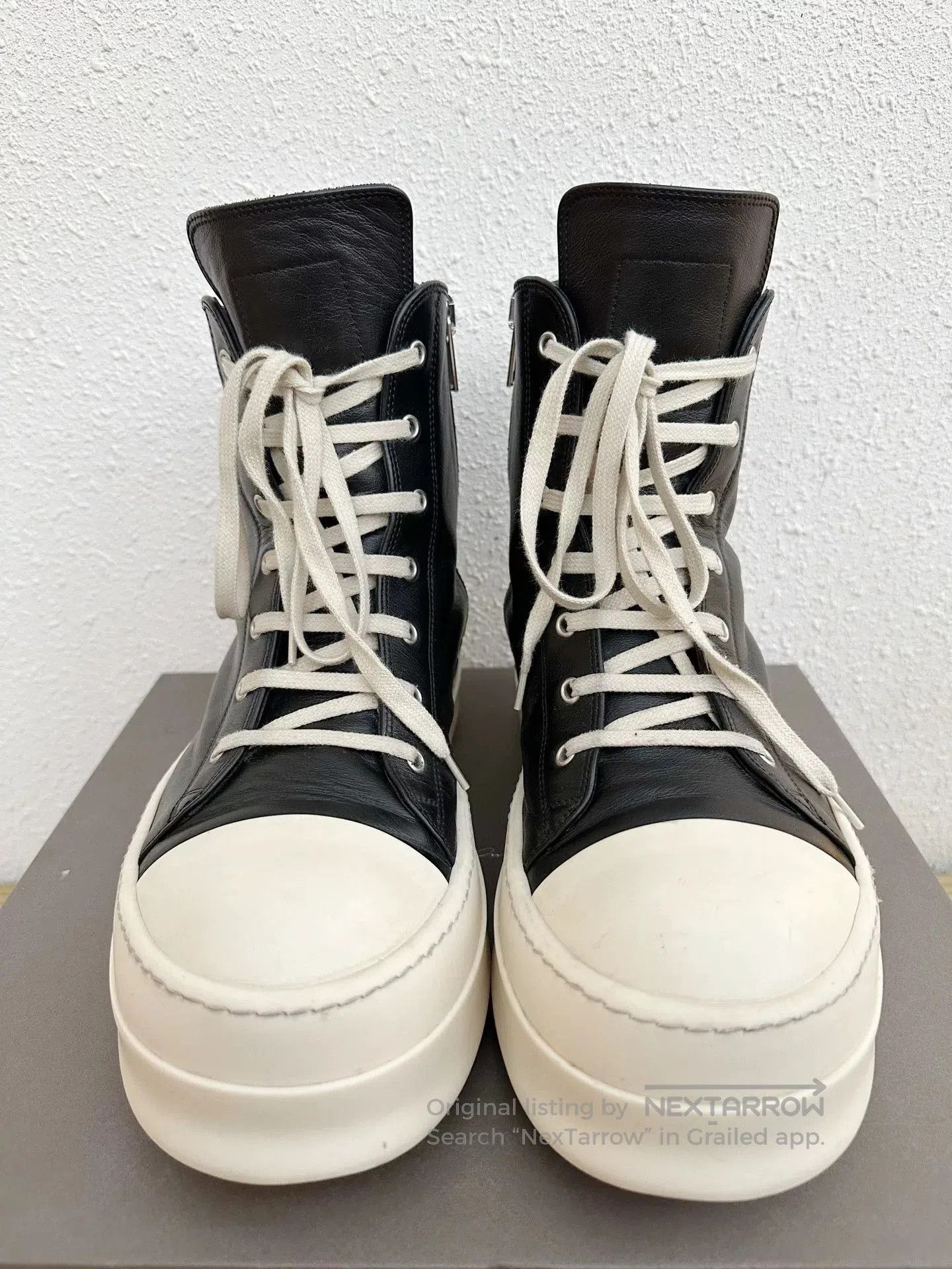 Rick Owens Rick Owens Platform Leather Black White. Size US 11 / EU 44 - 4 Thumbnail