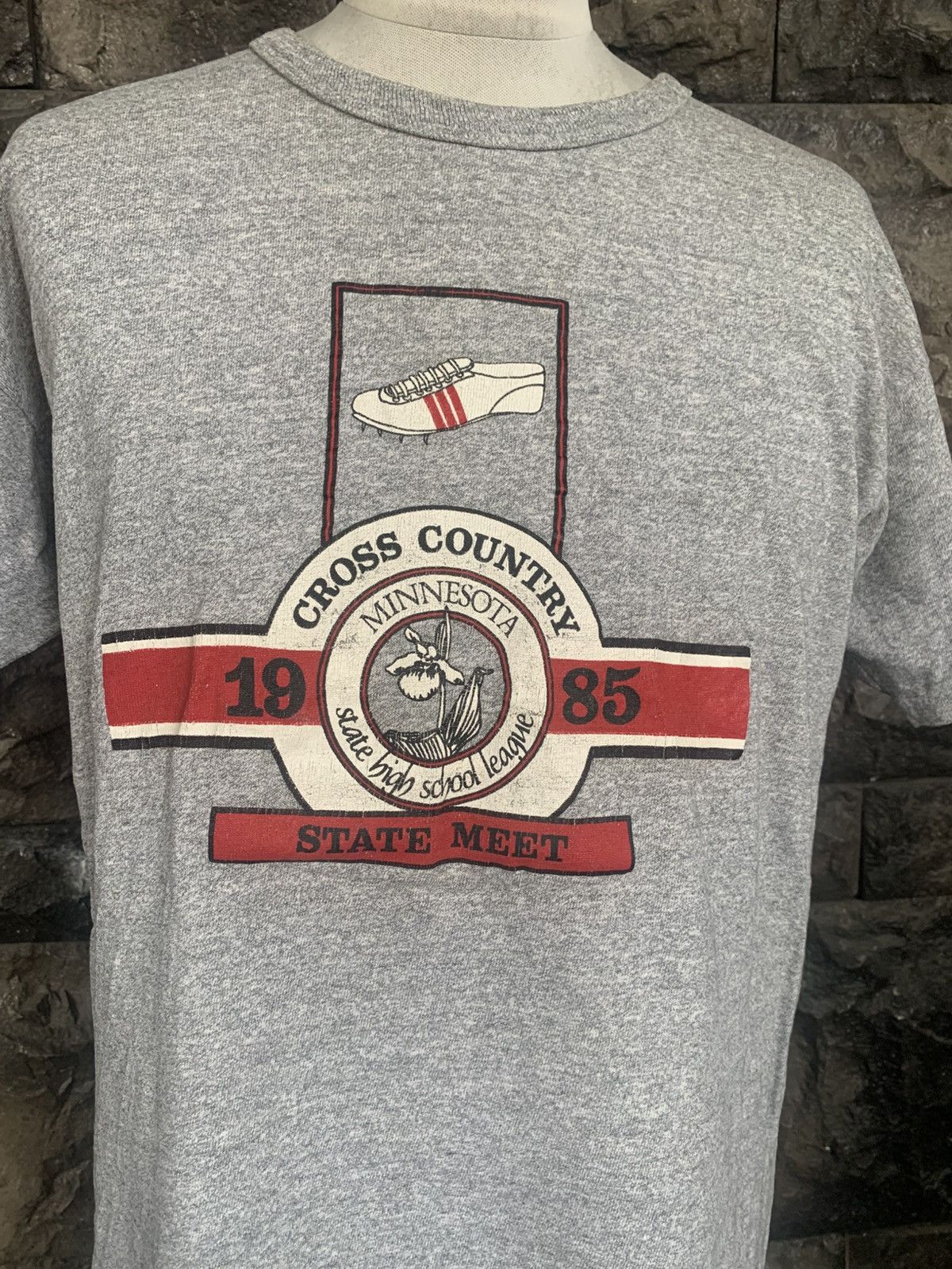 Champion Vintage 80s Champion Cross Country Tri Blend T shirt Size US XL / EU 56 / 4 - 2 Thumbnail