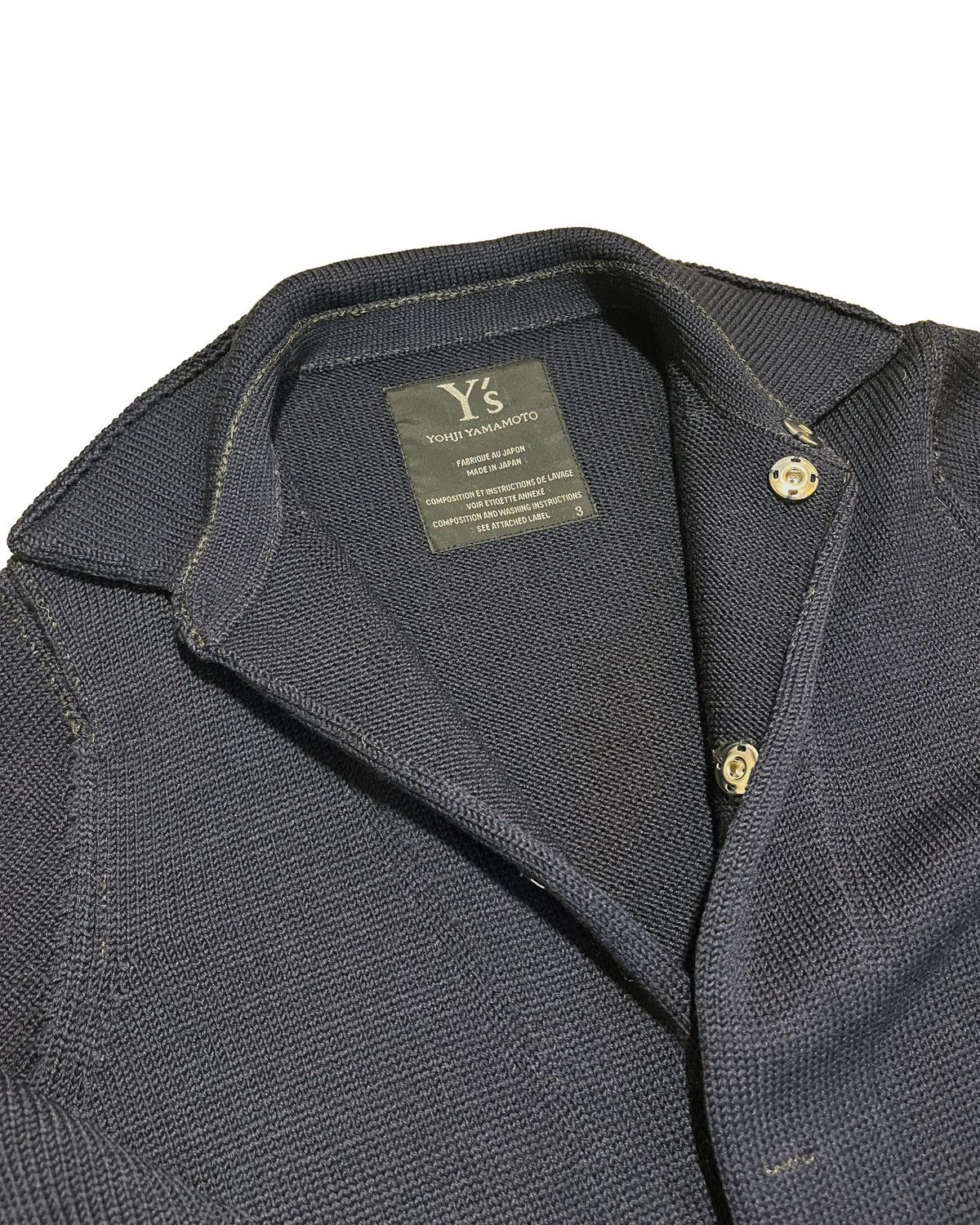 Yohji Yamamoto Y’s Yohji Yamamoto Navy Wool Knit Long Coat Size 3 (L) Size L / US 10 / IT 46 - 9 Thumbnail