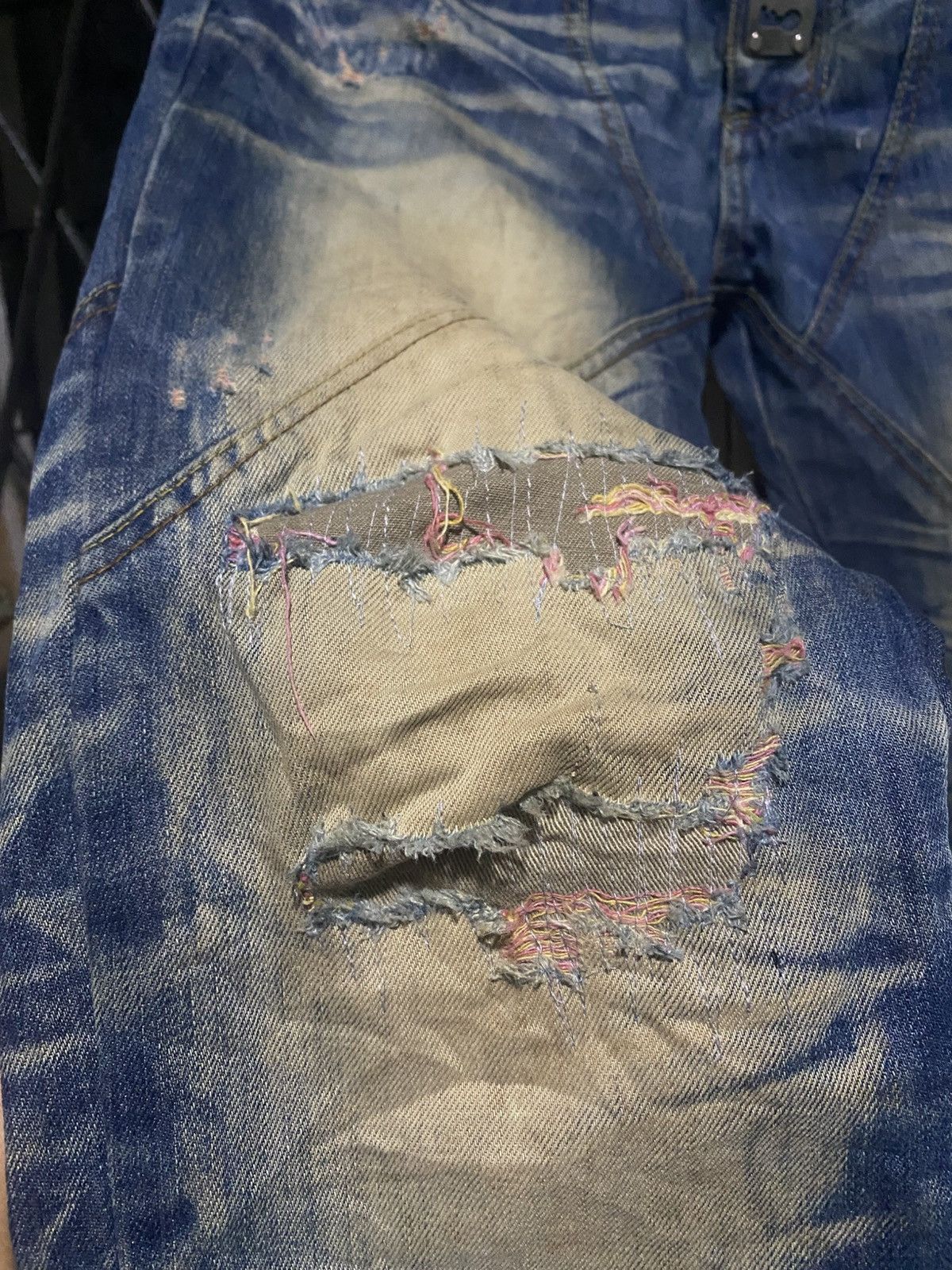 Japanese Brand Rare 🔥 Crazy Leopard Embroidred Denim Size US 31 - 8 Thumbnail