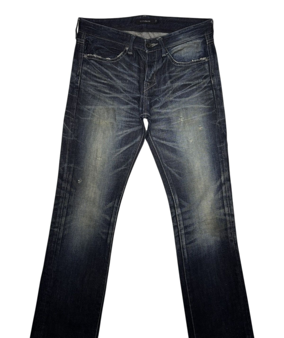 CIVARIZE × Japanese Brand × Undercover CIVARIZE CLAWMARK SLIM FLARE JEANS DISTRESSED DENIM Size US 31 - 5 Thumbnail