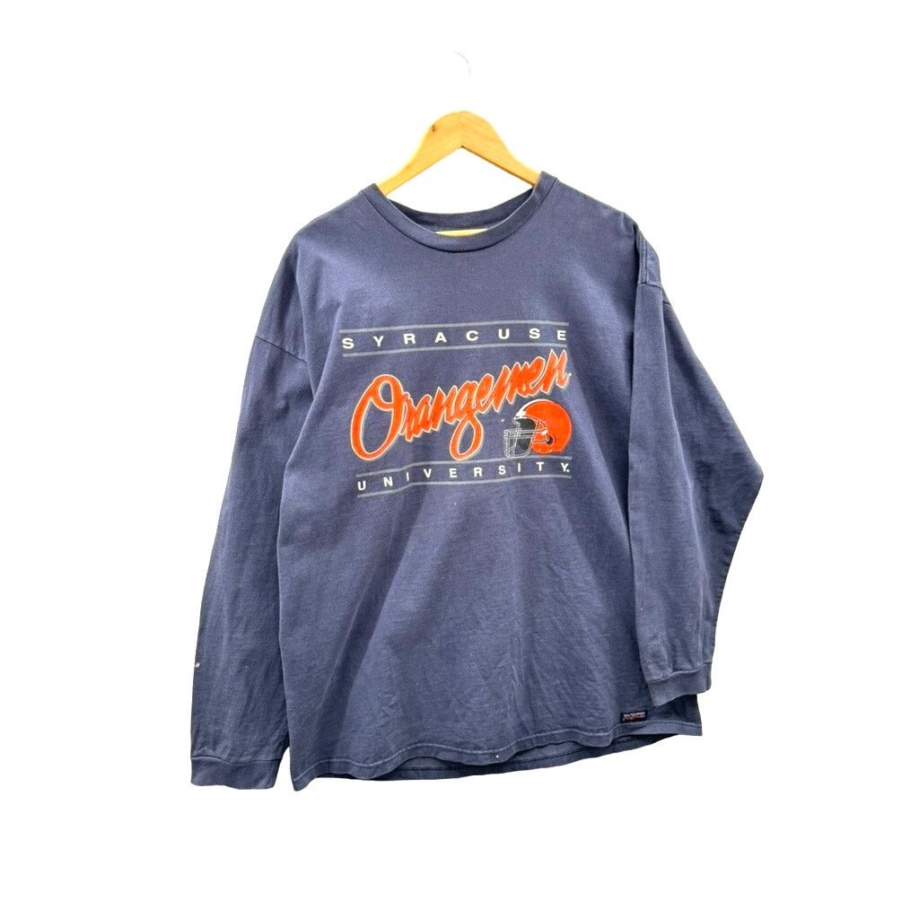 Jansport × Vintage 1990's Jansport Distressed Syracuse University Heavy L/S Tee Size US XL / EU 56 / 4 - 1 Thumbnail