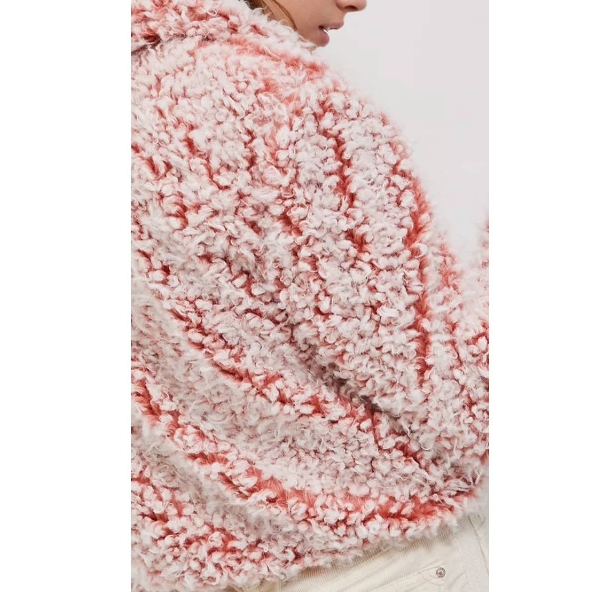 Anthropologie New Anthropologie Brenna Faux Fur Coat $168 X-SMALL Pink Size XS / US 0-2 / IT 36-38 - 5 Thumbnail