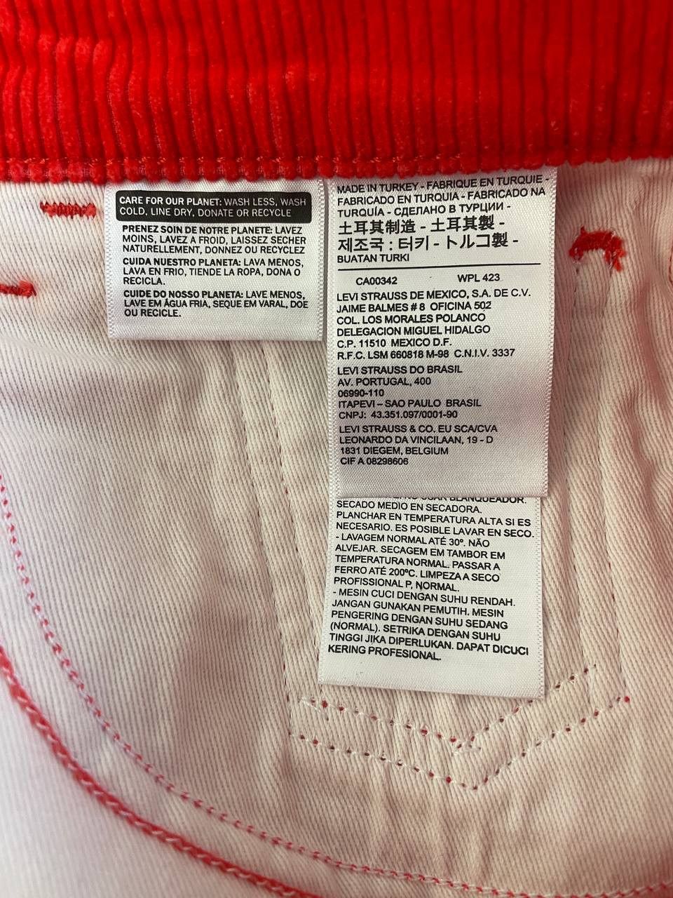 Gosha Rubchinskiy Gosha Rubchinskiy x Levi’s Red Corduroy Pants Size US 30 / EU 46 - 19 Thumbnail