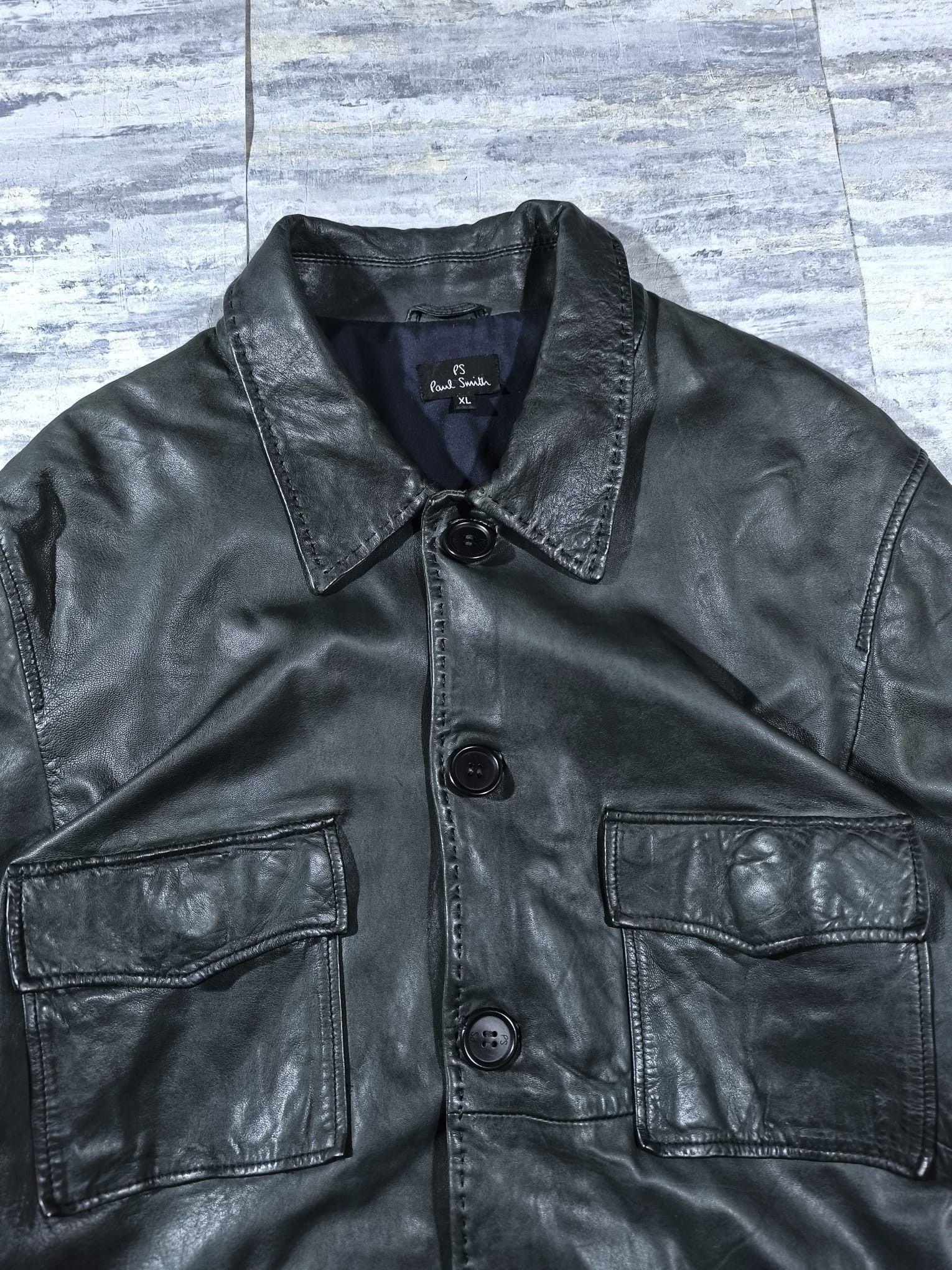 Leather vtg real leather artisan stitched leather coat Size US XL / EU 56 / 4 - 2 Thumbnail