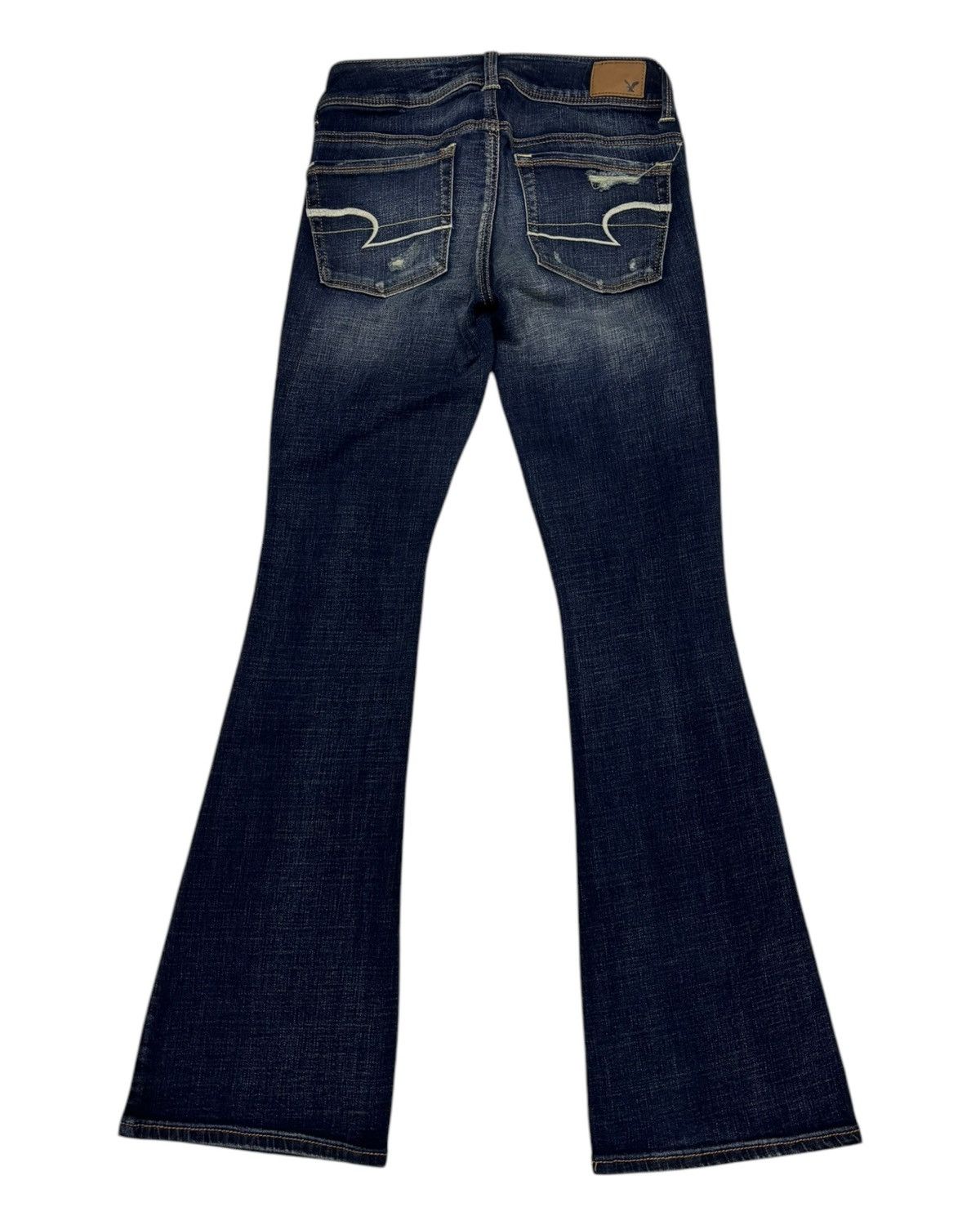 If Six Was Nine × Le Grande Bleu (L.G.B.) Flare Jeans Bootcut American Eagle Distressed Denim Jeans Size 26" / US 2 / IT 38 - 2 Thumbnail